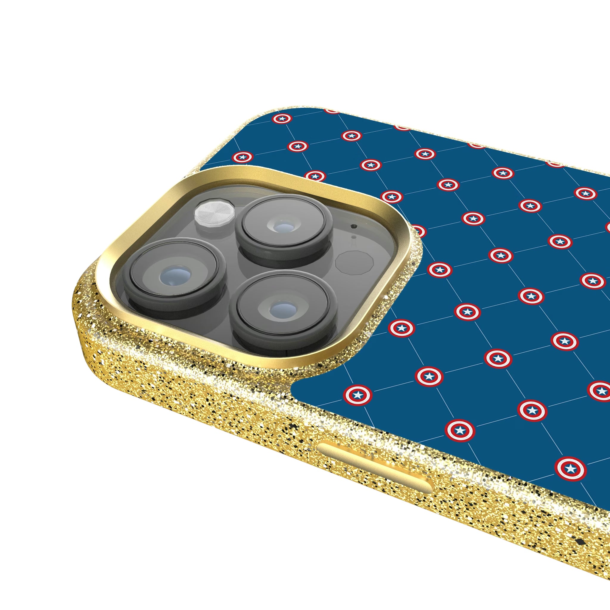 Marvel Avengers Captain America Pattern iPhone Bling Phone Case for Apple iPhone - Detail