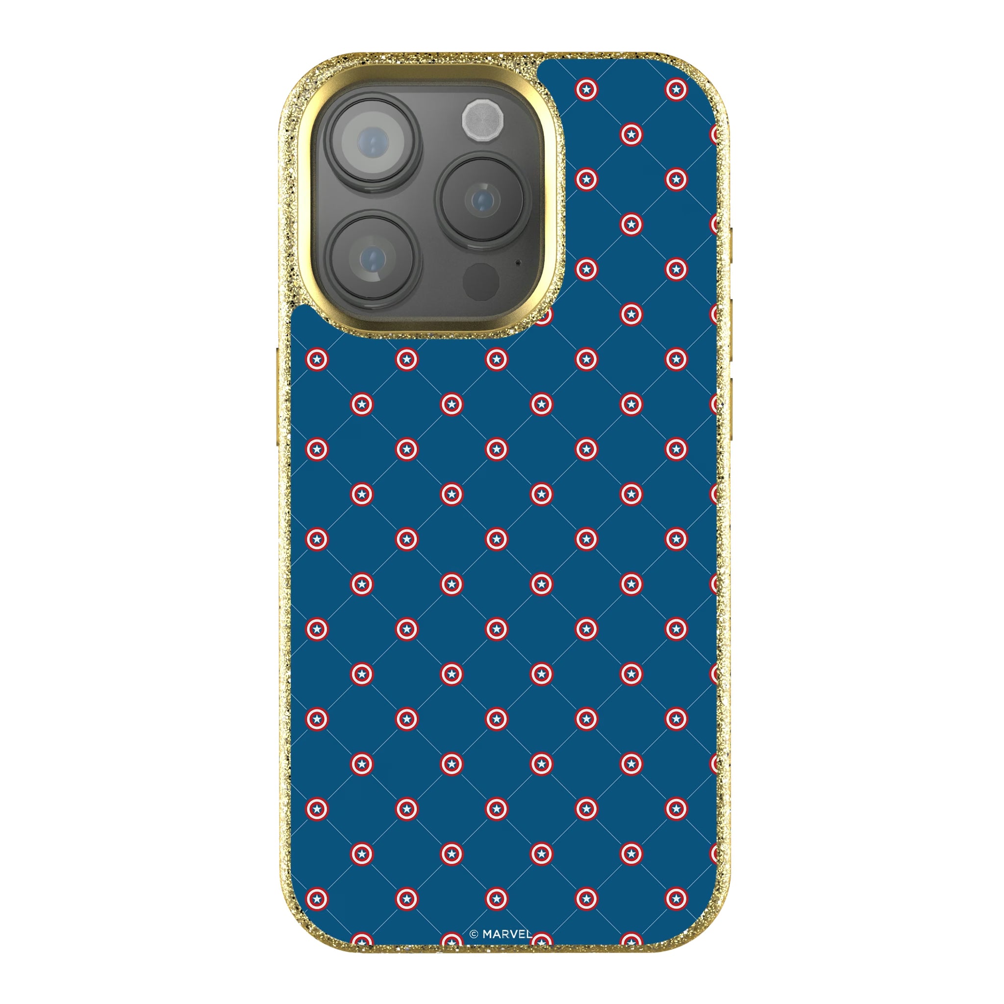 Marvel Avengers Captain America Pattern iPhone Bling Phone Case for Apple iPhone