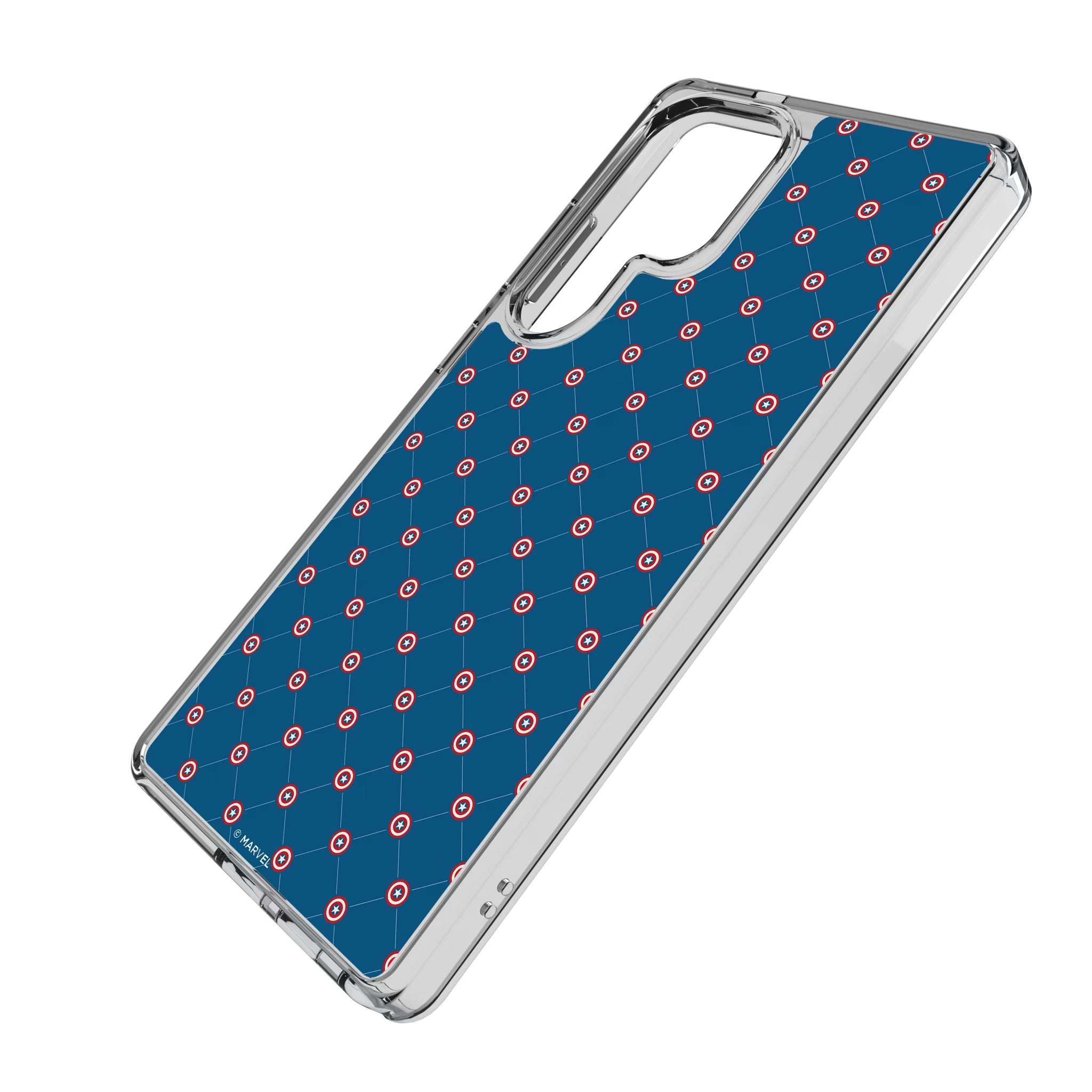 Marvel Avengers Captain America Pattern Galaxy Clear Phone Case for Samsung Galaxy - Isometric View