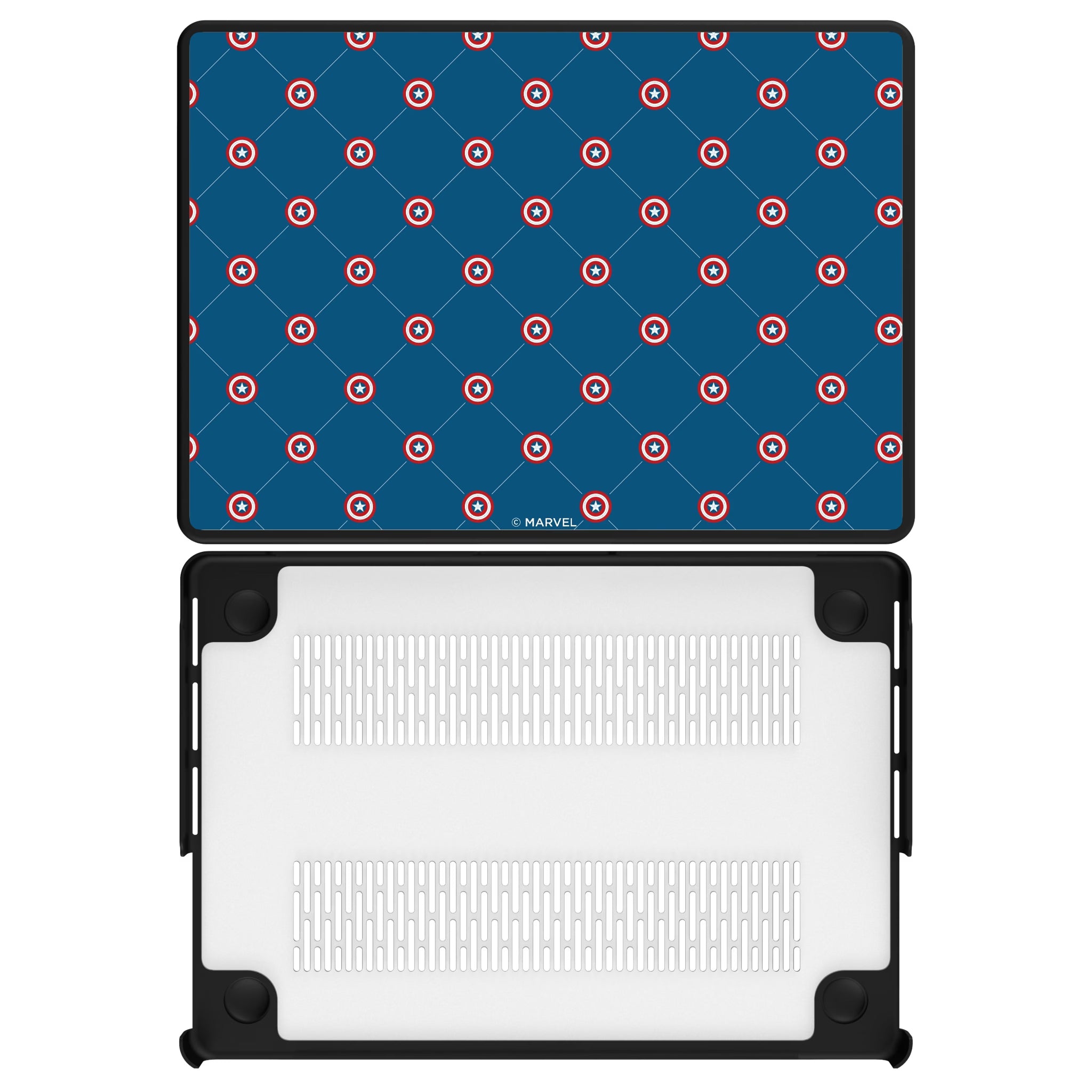 Marvel Avengers Captain America Pattern MacBook Laptop Case for Apple MacBook#Device_MacBook Pro (14-inch, 2021) / MacBook Pro (14-inch, 2023) / MacBook Pro (14-inch, 2024)