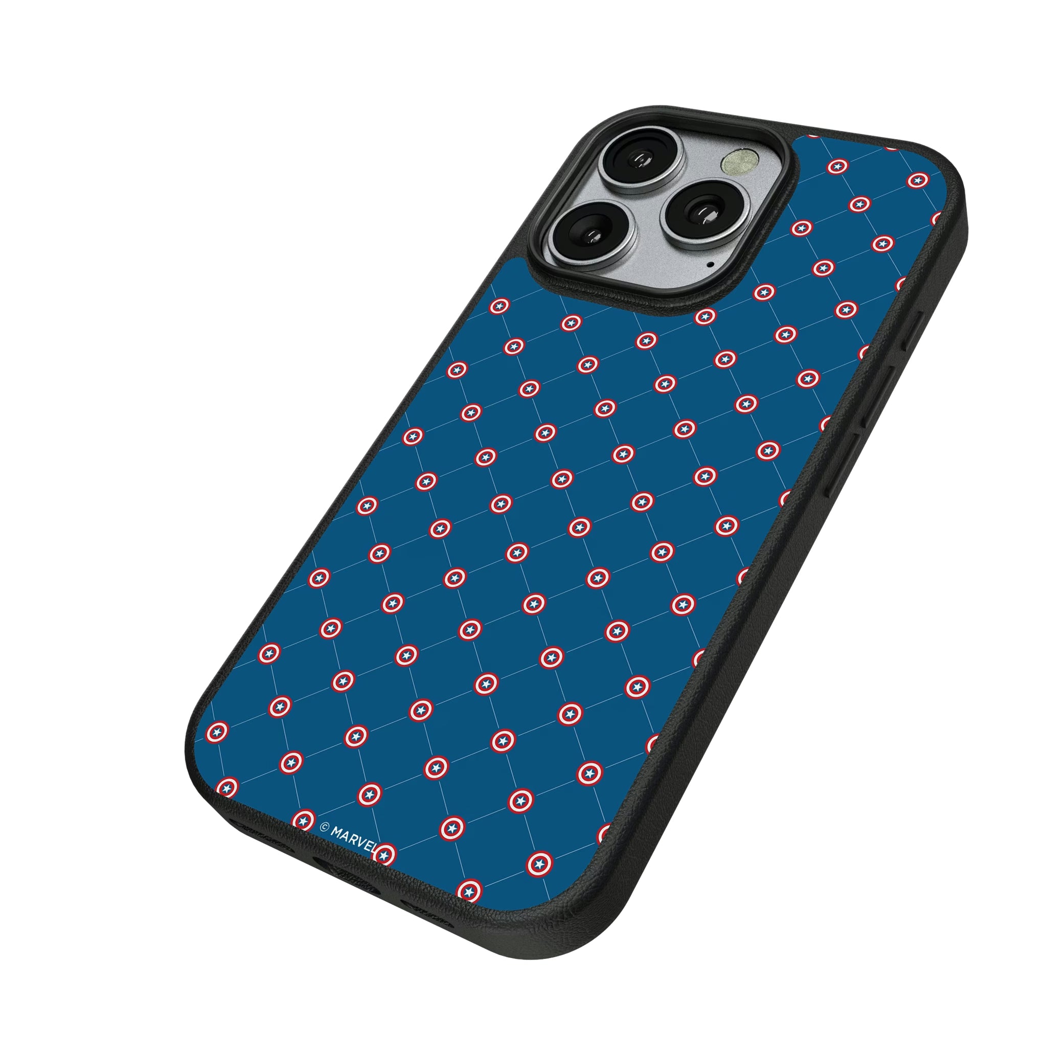 Marvel Avengers Captain America Pattern iPhone MagSafe Compatible Phone Case for Apple iPhone - Isometric View