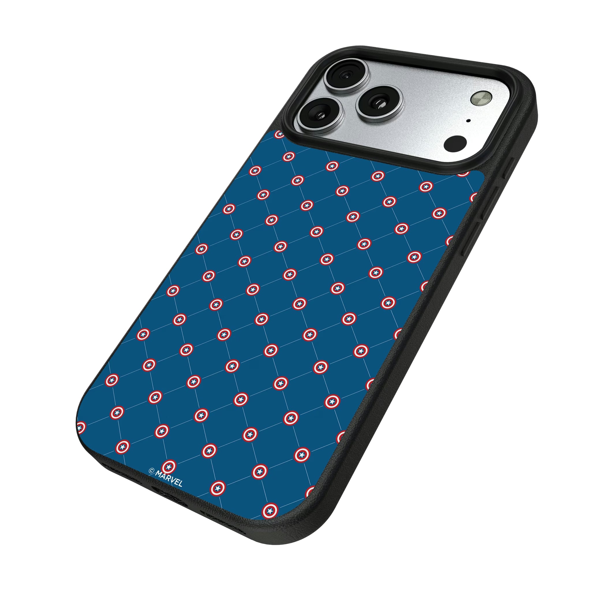 Marvel Avengers Captain America Pattern iPhone MagSafe Compatible Phone Case for Apple iPhone - Isometric View#Device_iPhone 17 Pro Max