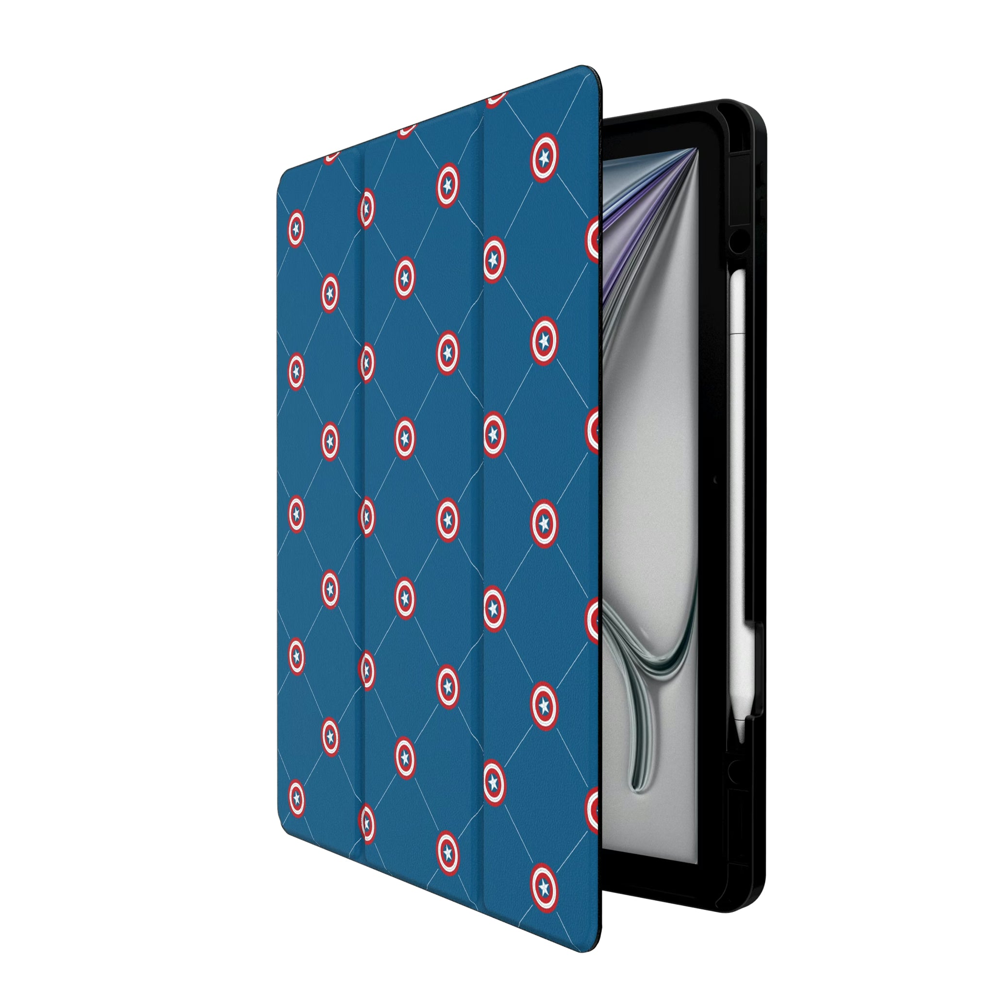 Marvel Avengers Captain America Pattern iPad Tablet Case for Apple iPad