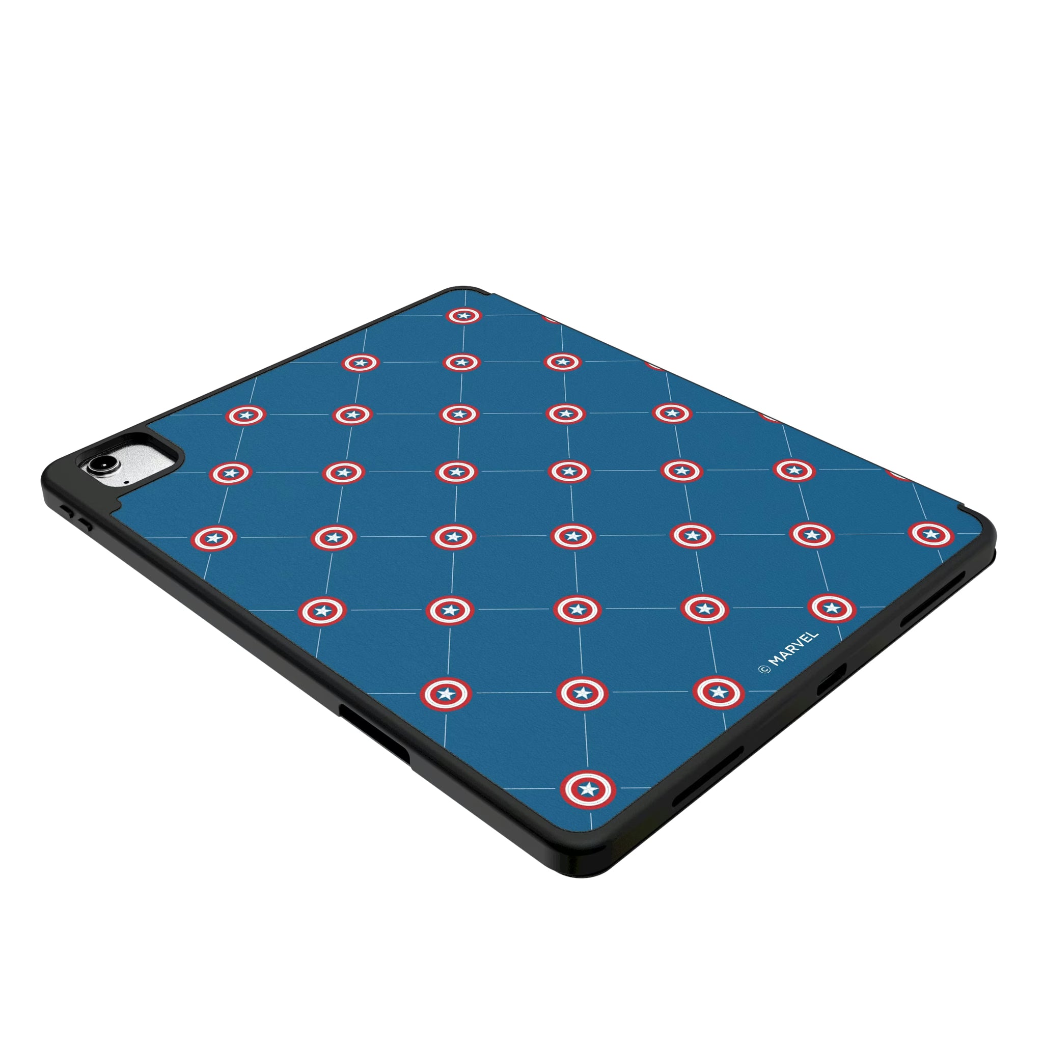 Marvel Avengers Captain America Pattern iPad Tablet Case for Apple iPad - Isometric View