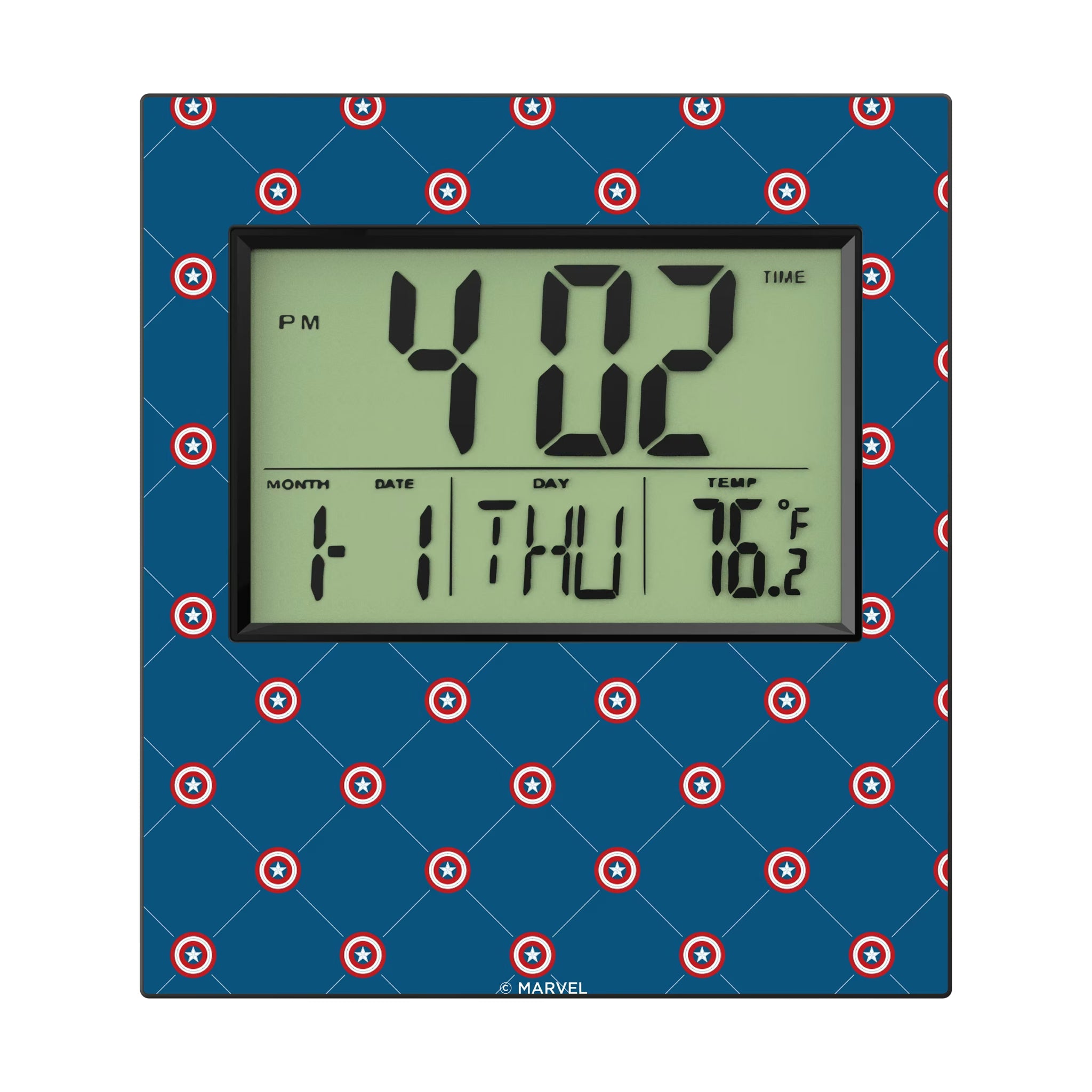 Marvel Avengers Captain America Pattern Wall Clock