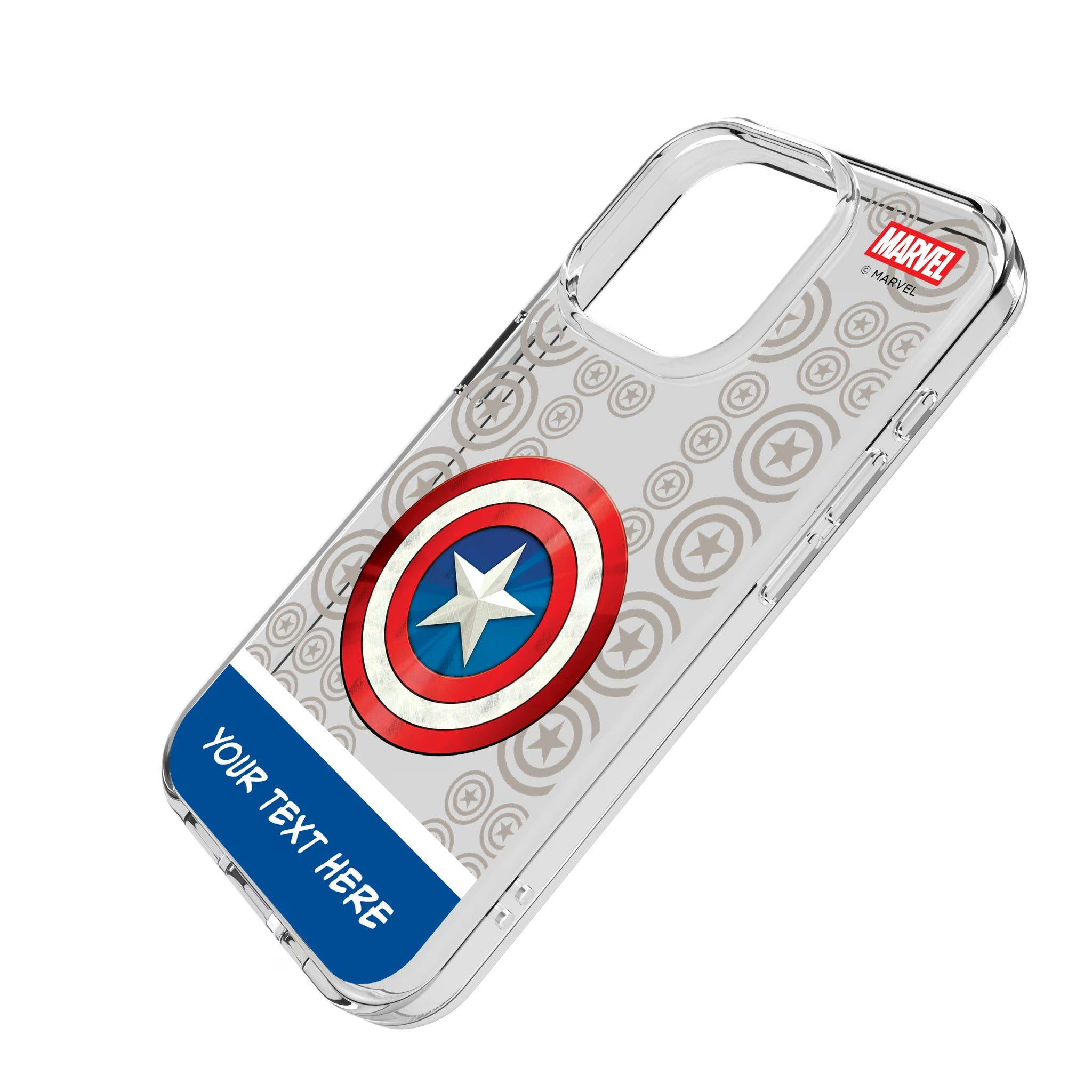 Marvel Avengers Captain America Personalized Sigil
 iPhone Clear Phone Case for Apple iPhone - Isometric View