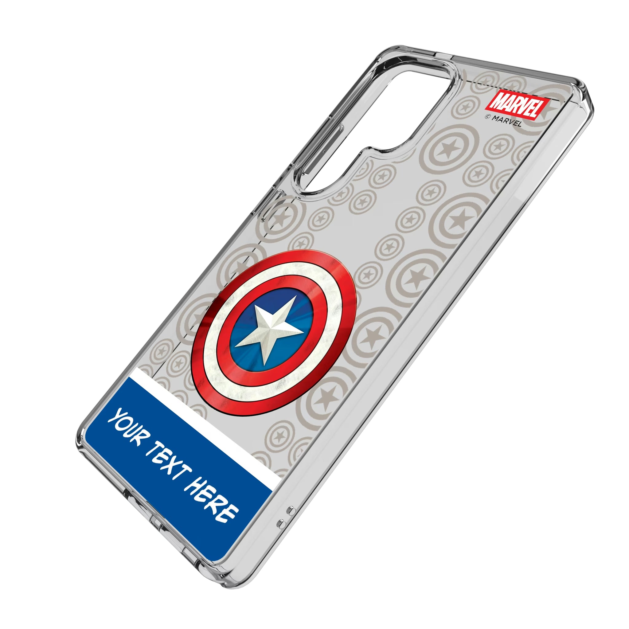 Marvel Avengers Captain America Personalized Sigil
 Galaxy Clear Phone Case for Samsung Galaxy - Isometric View