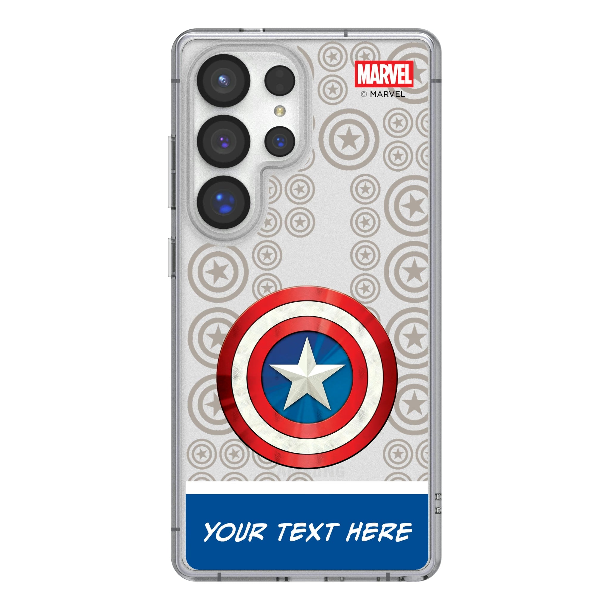 Marvel Avengers Captain America Personalized Sigil
 Galaxy Clear Phone Case for Samsung Galaxy