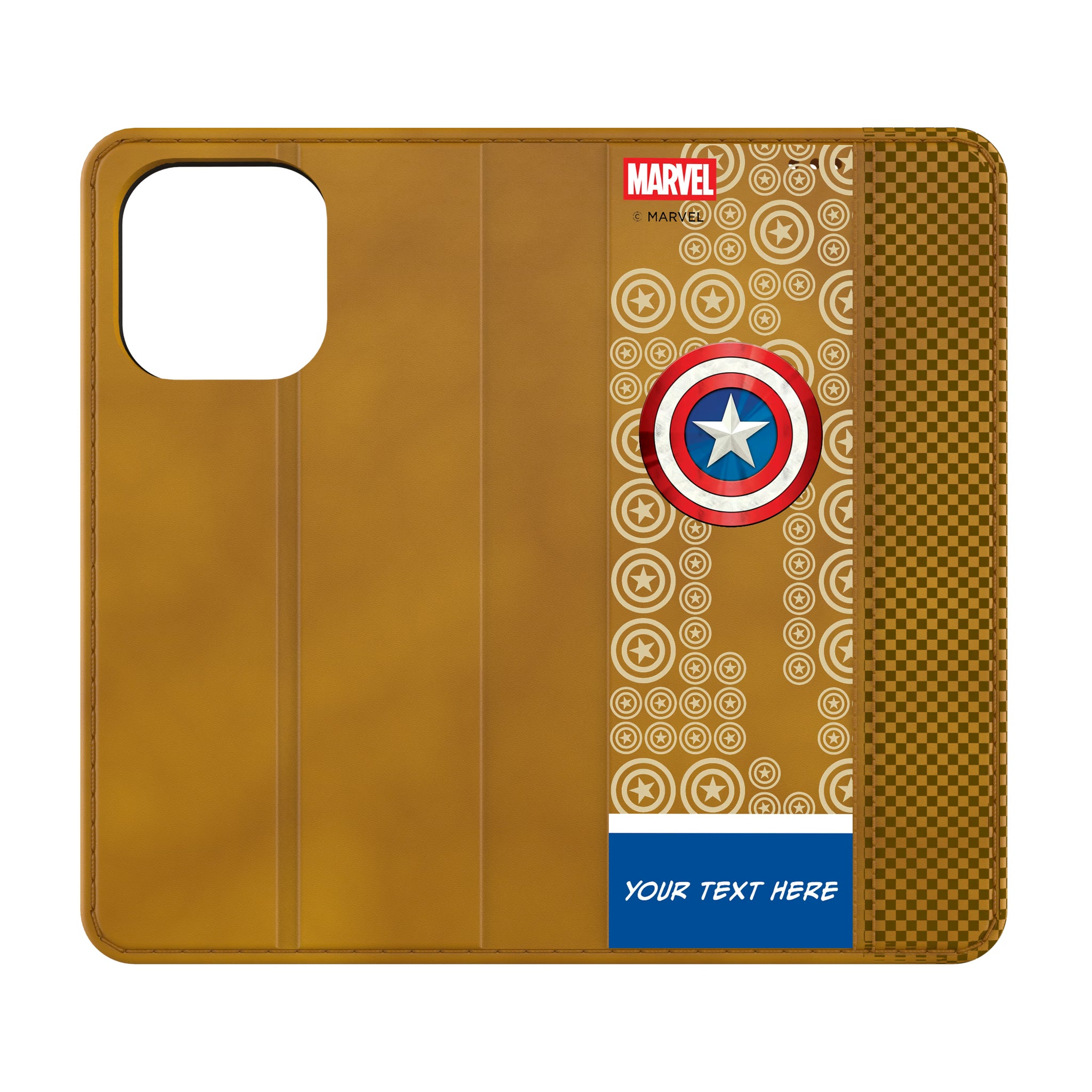 Marvel Avengers Captain America Personalized Sigil
 iPhone Folio Phone Case for Apple iPhone#Device_iPhone 15 Pro