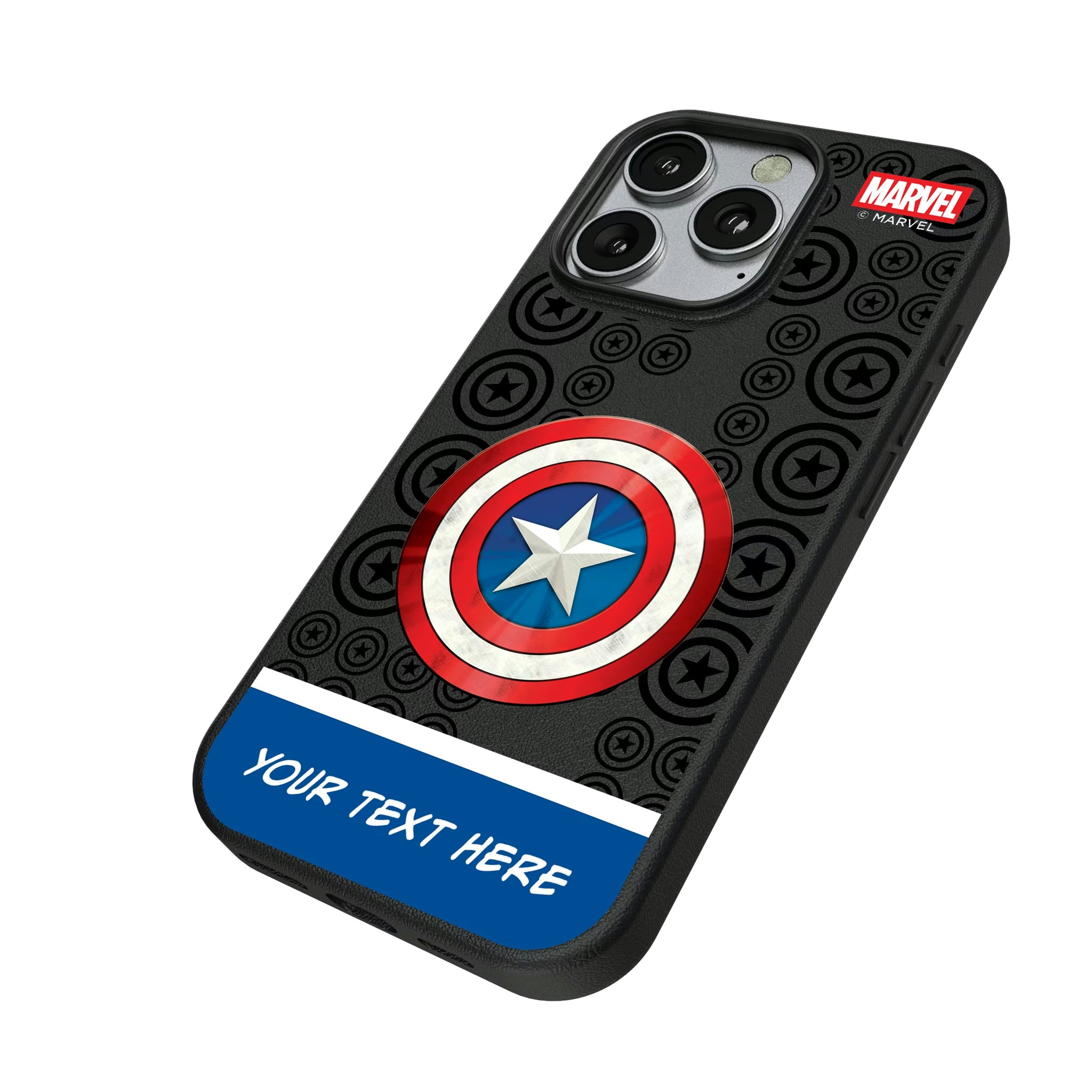 Marvel Avengers Captain America Personalized Sigil
 iPhone MagSafe Compatible Phone Case for Apple iPhone - Isometric View