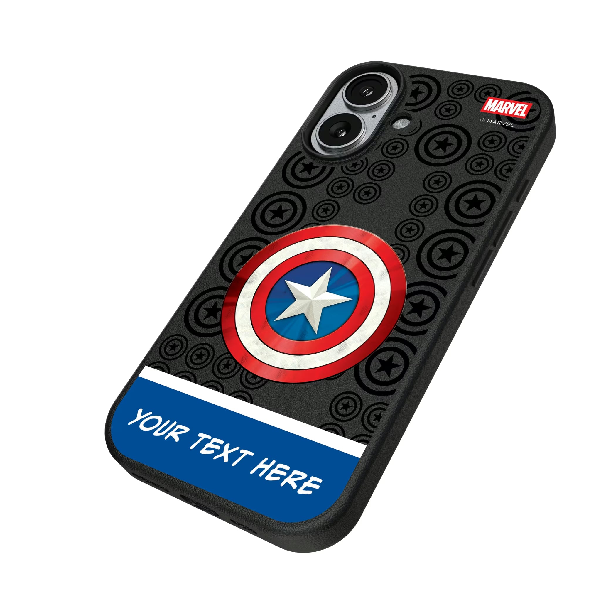 Marvel Avengers Captain America Personalized Sigil
 iPhone MagSafe Compatible Phone Case for Apple iPhone - Isometric View#Device_iPhone 17