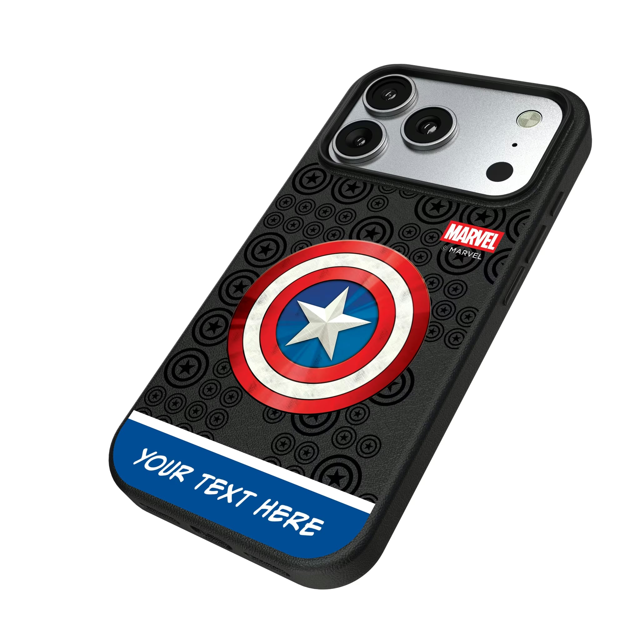 Marvel Avengers Captain America Personalized Sigil
 iPhone MagSafe Compatible Phone Case for Apple iPhone - Isometric View#Device_iPhone 17 Pro