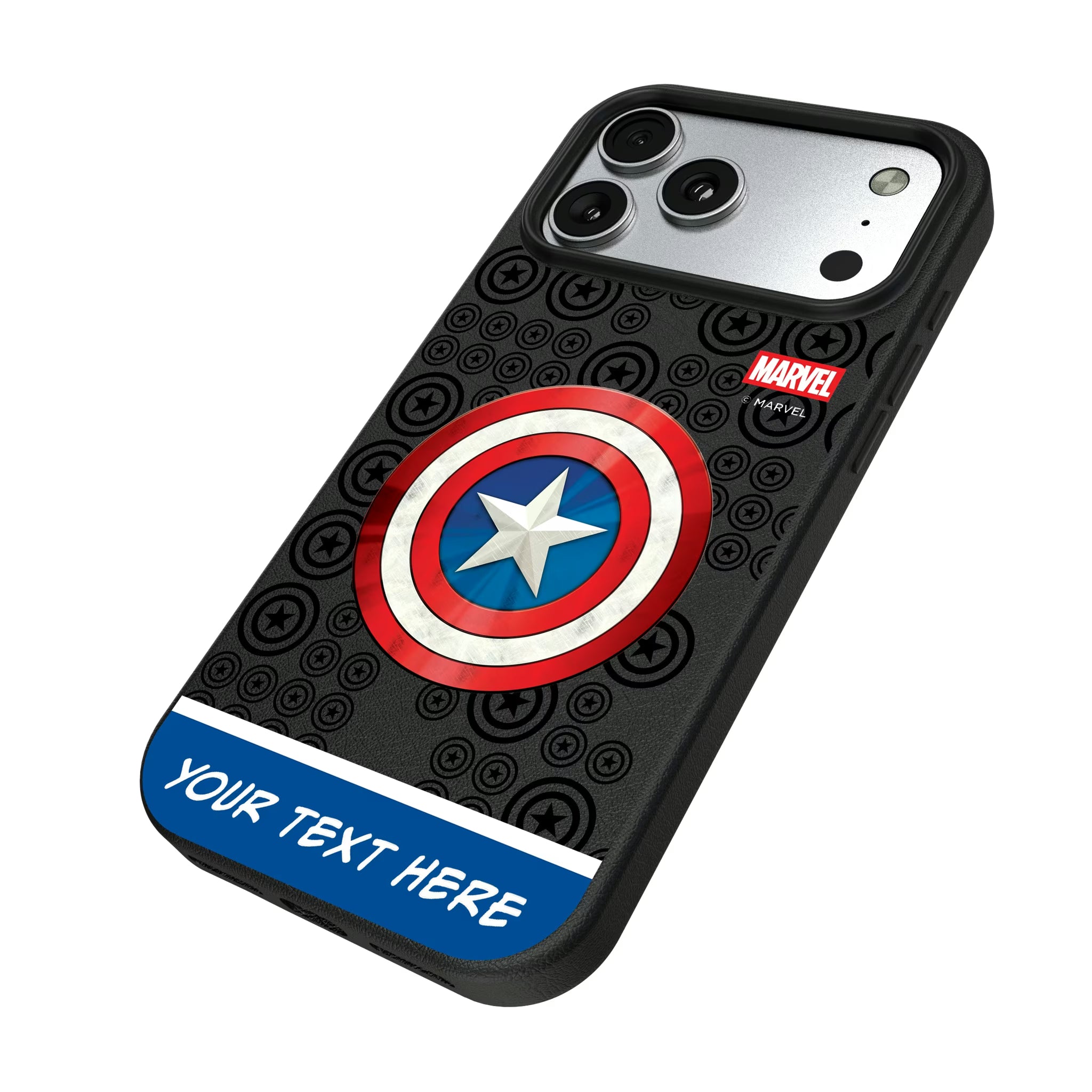 Marvel Avengers Captain America Personalized Sigil
 iPhone MagSafe Compatible Phone Case for Apple iPhone - Isometric View#Device_iPhone 17 Pro Max