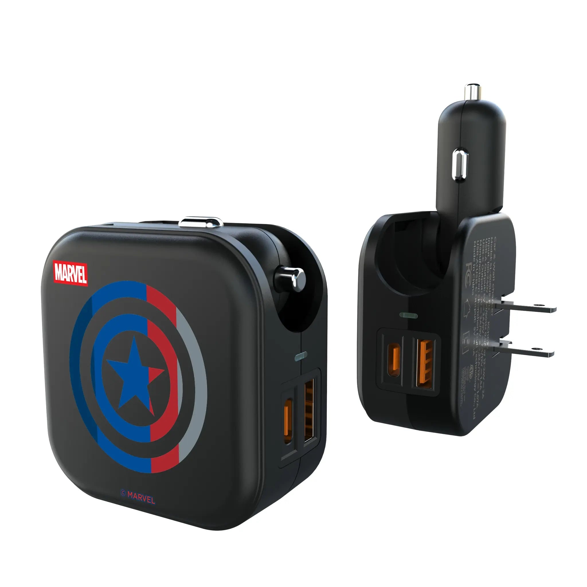 Marvel Avengers Captain America Sigil 2 in 1 USB A/C Charger