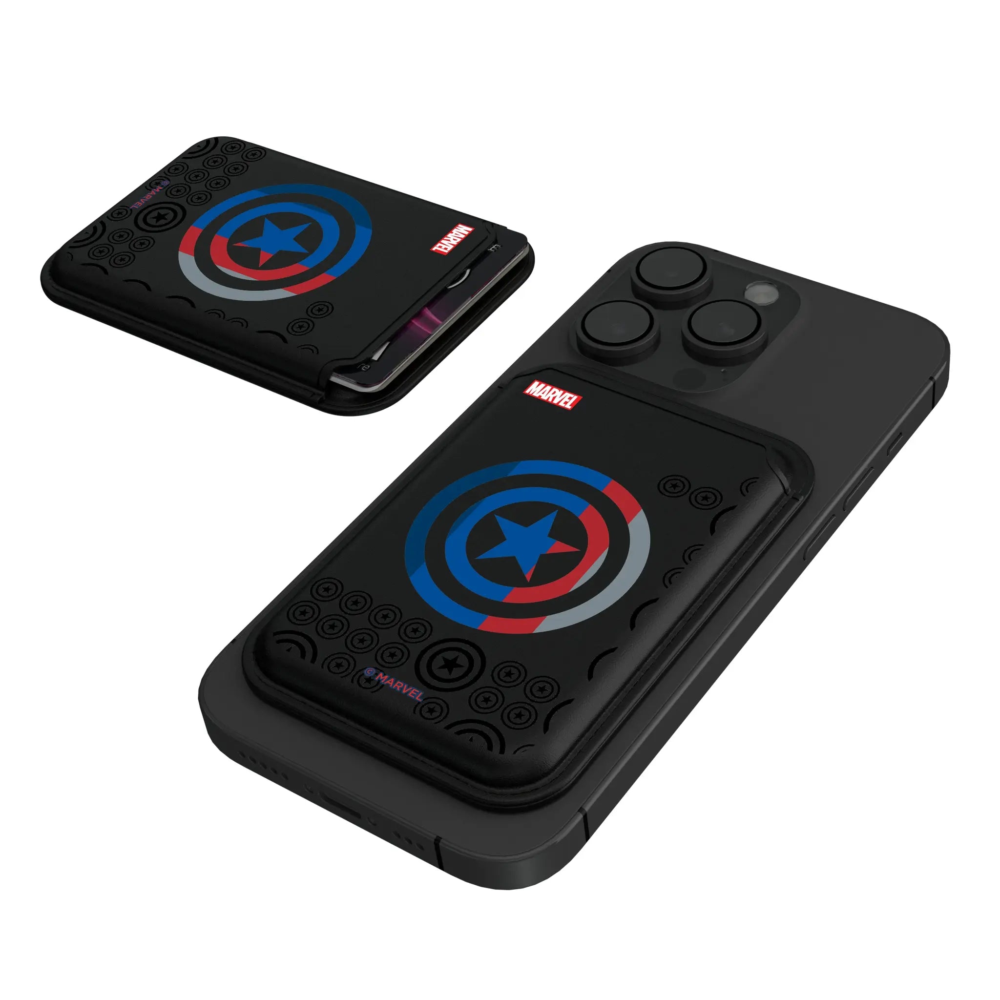 Marvel Avengers Captain America Sigil Black Magnetic Credit Card Wallet