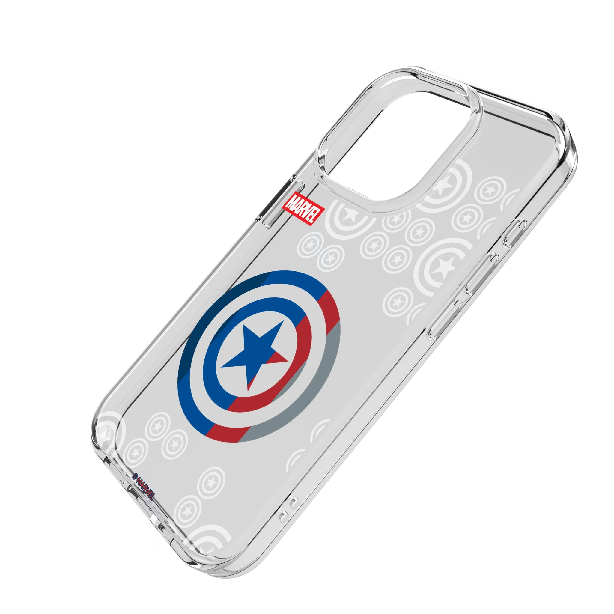 Marvel Avengers Captain America Sigil iPhone Clear Phone Case for Apple iPhone - Isometric View
