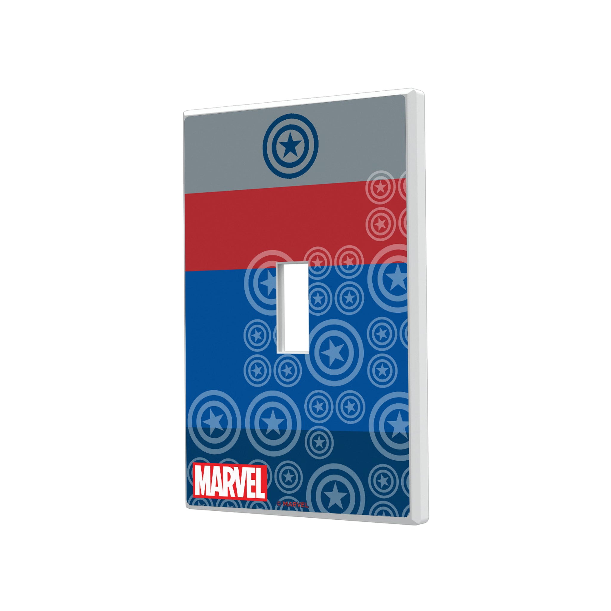 Marvel Avengers Captain America Sigil Hidden-Screw Light Switch Plate#Style_Single Toggle