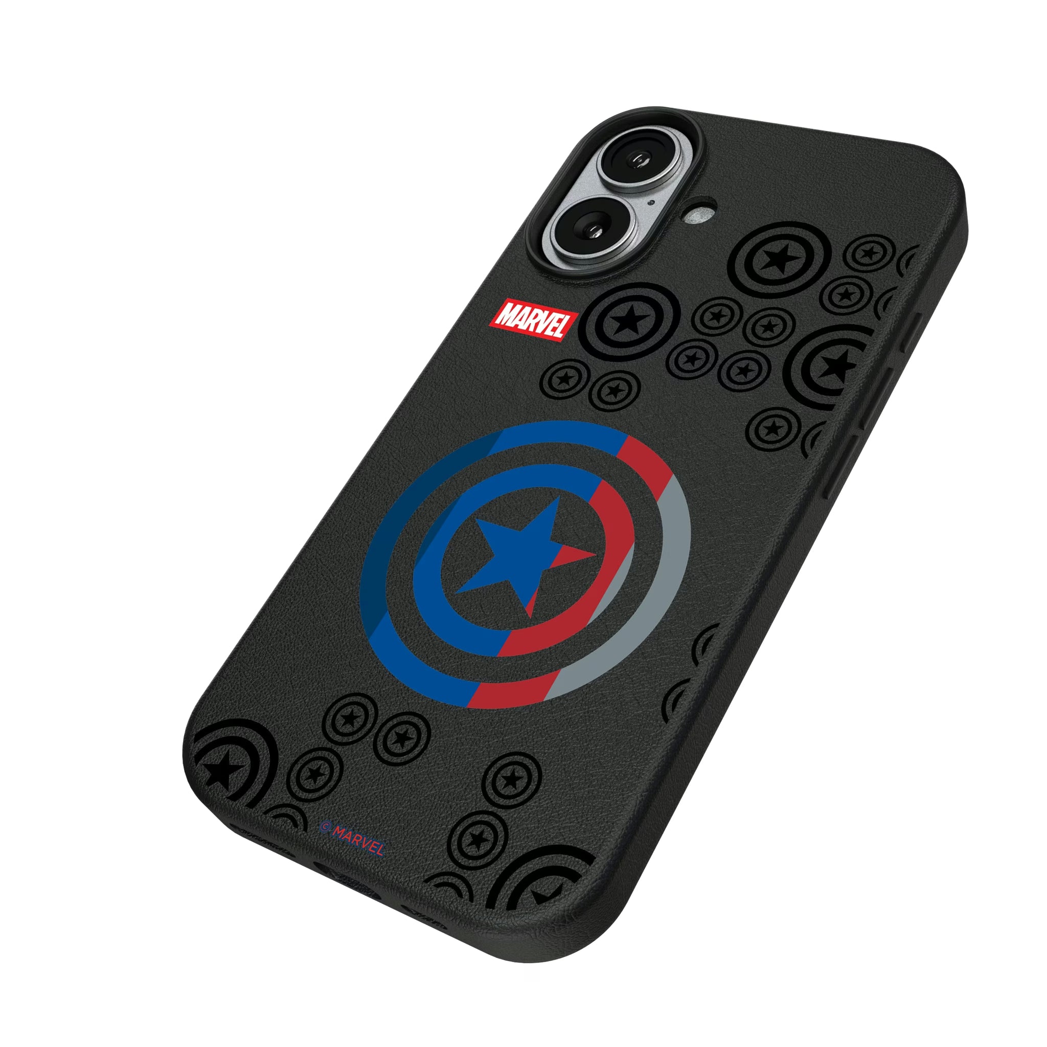 Marvel Avengers Captain America Sigil iPhone MagSafe Compatible Phone Case for Apple iPhone - Isometric View#Device_iPhone 17