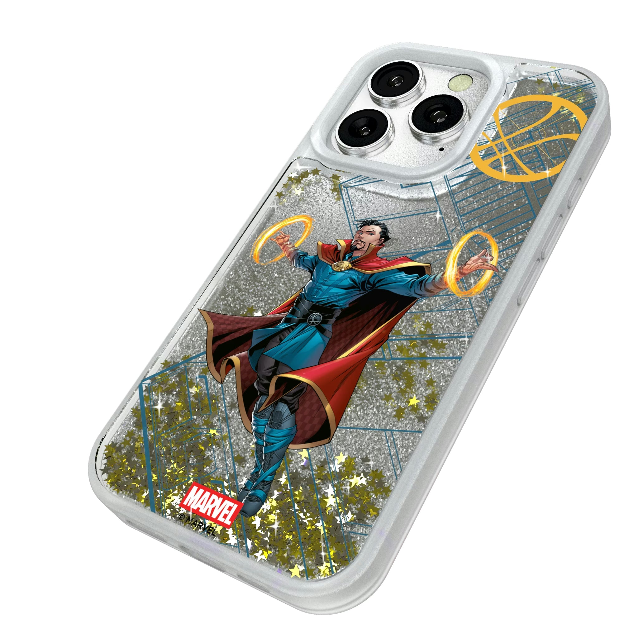 Marvel Avengers Doctor Strange MechLine iPhone Glitter Phone Case for Apple iPhone - Isometric View#Device_iPhone 16 Pro