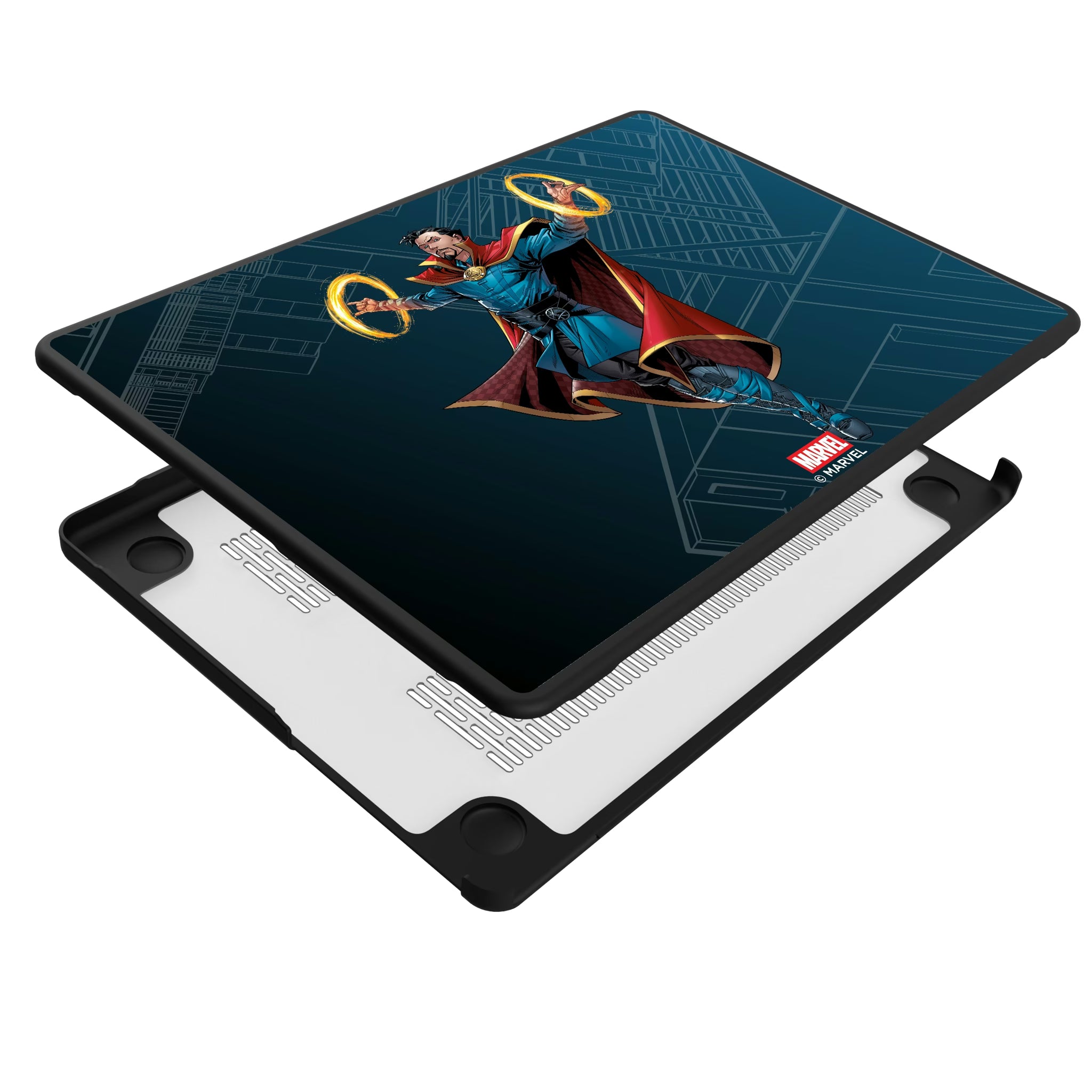 Marvel Avengers Doctor Strange MechLine MacBook Laptop Case for Apple MacBook - Isometric View#Device_MacBook Pro (14-inch, 2021) / MacBook Pro (14-inch, 2023) / MacBook Pro (14-inch, 2024)