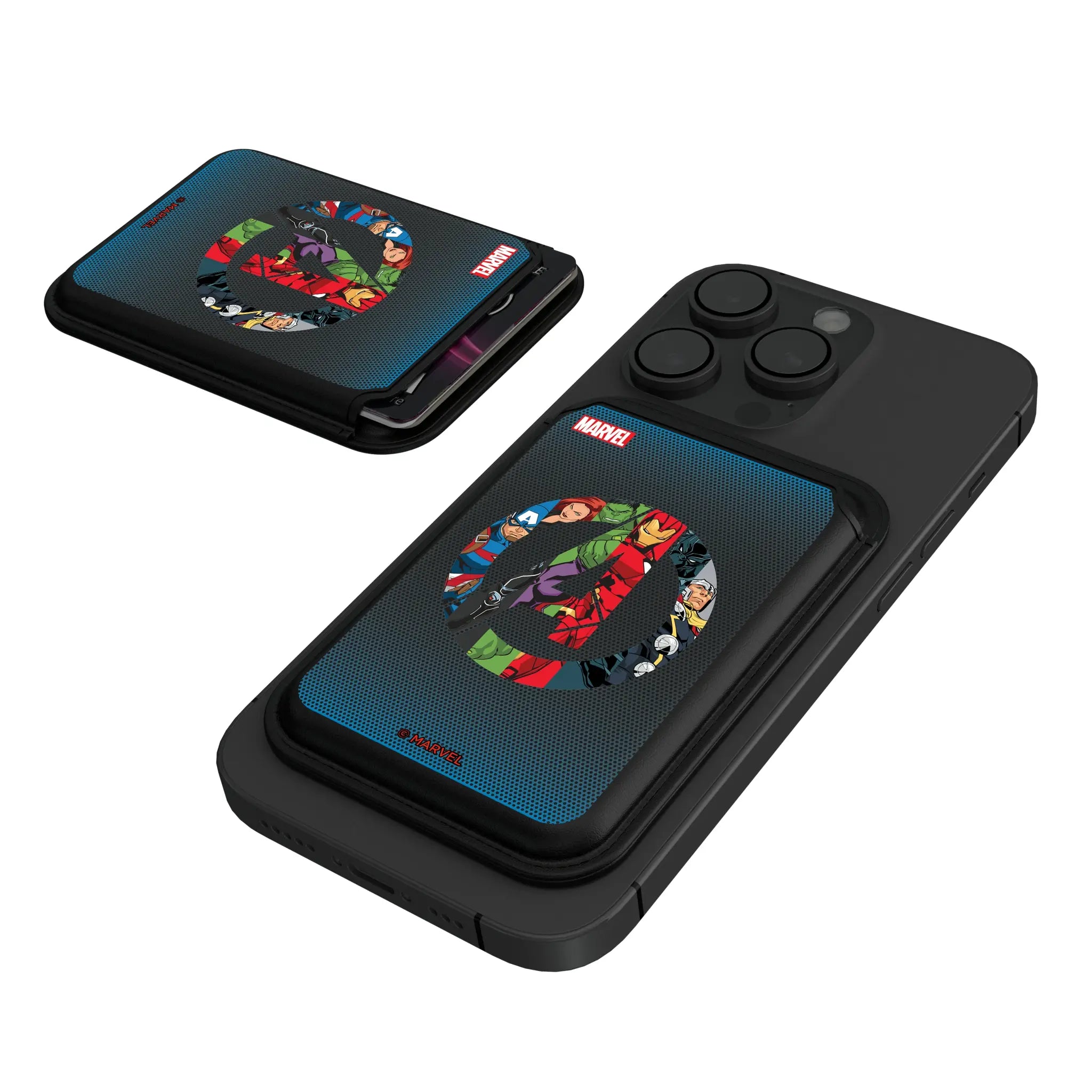 Marvel Avengers Grid Black Magnetic Credit Card Wallet