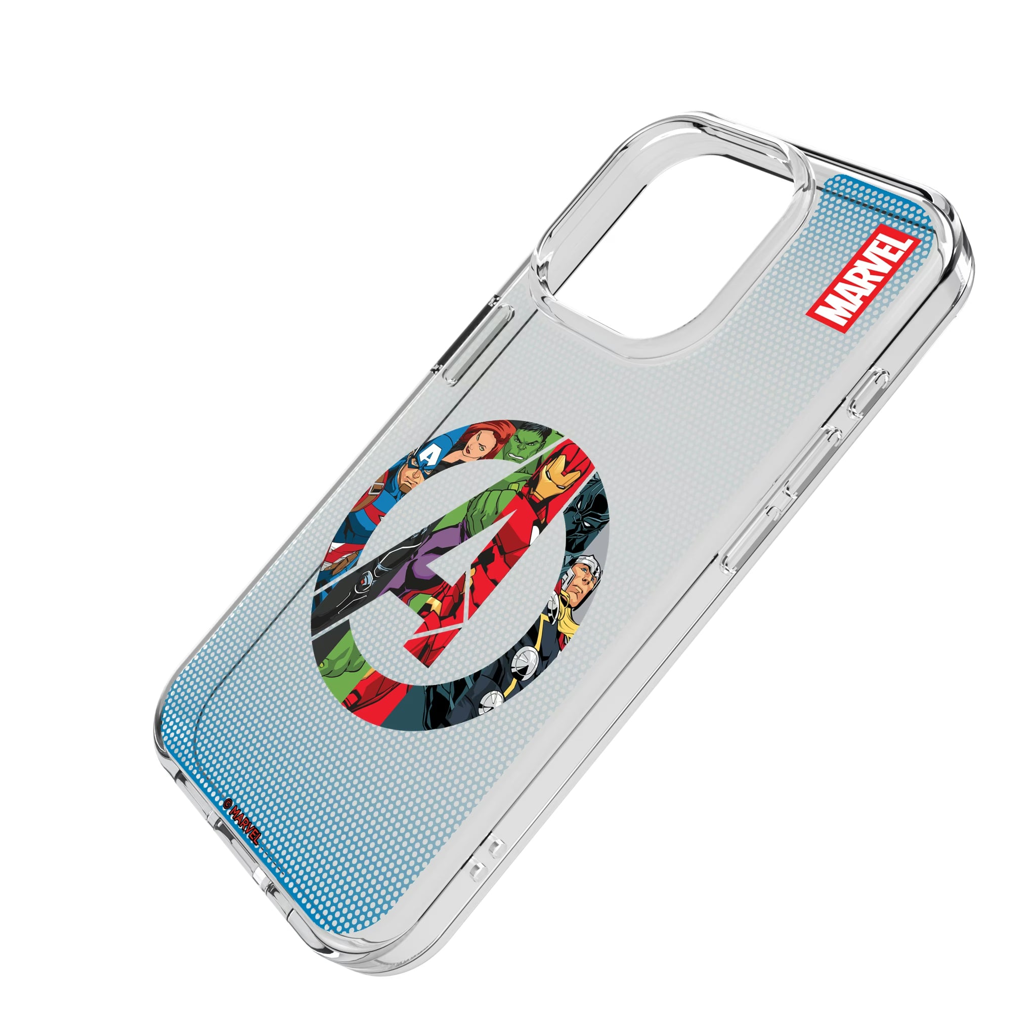 Marvel Avengers Grid iPhone Clear Phone Case for Apple iPhone - Isometric View