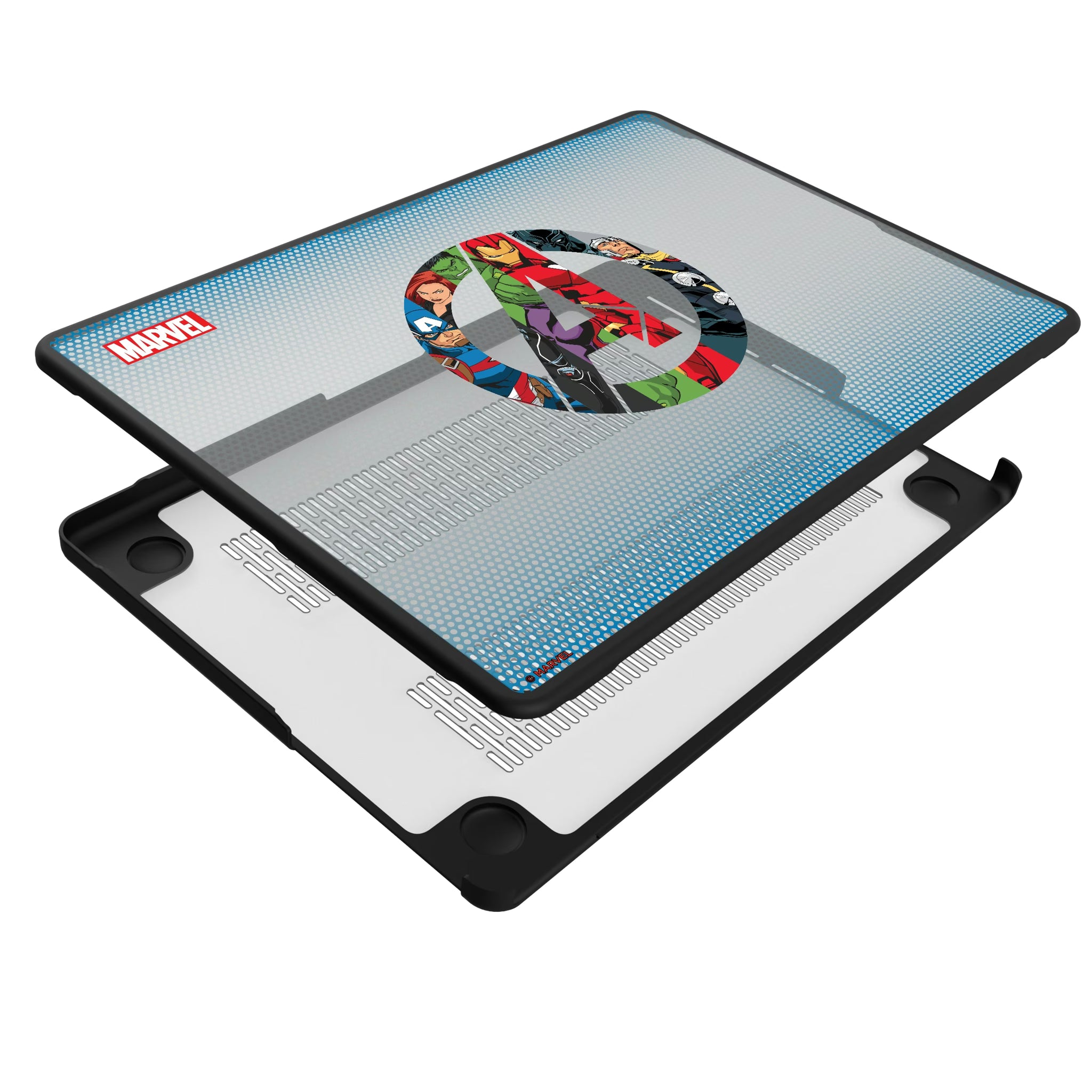 Marvel Avengers Grid MacBook Laptop Case for Apple MacBook - Isometric View#Device_MacBook Pro (14-inch, 2021) / MacBook Pro (14-inch, 2023) / MacBook Pro (14-inch, 2024)