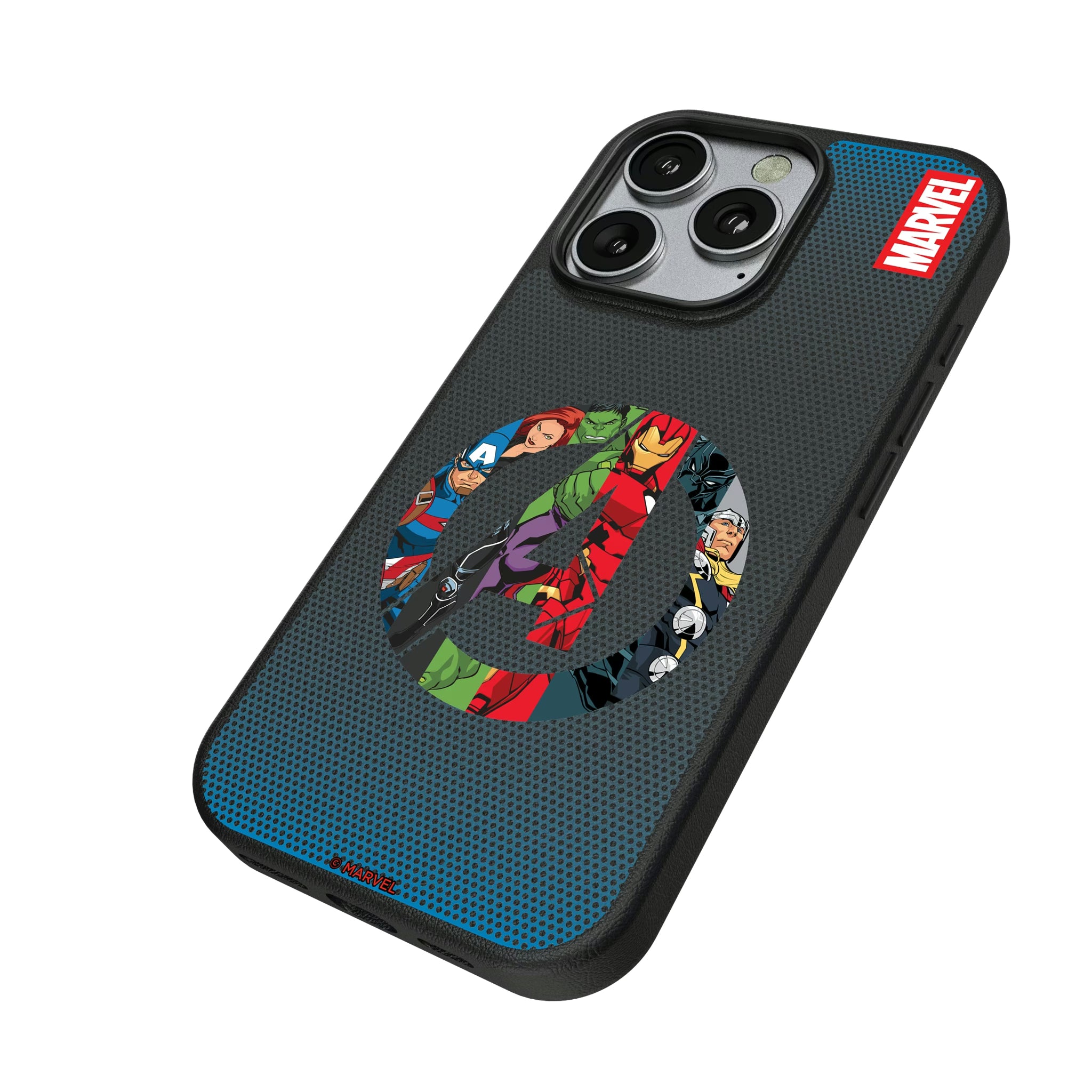 Marvel Avengers Grid iPhone MagSafe Compatible Phone Case for Apple iPhone - Isometric View