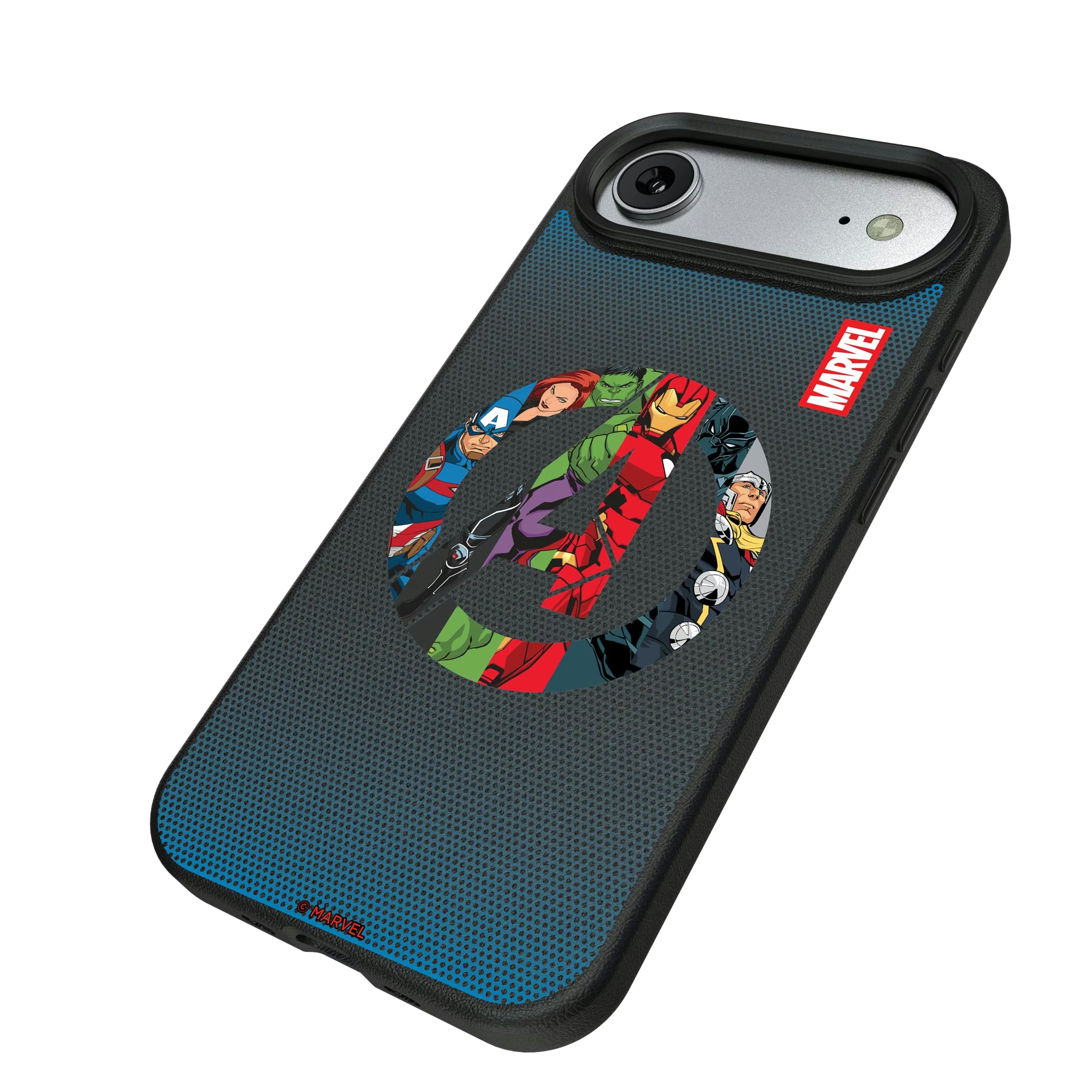 Marvel Avengers Grid iPhone MagSafe Compatible Phone Case for Apple iPhone - Isometric View#Device_iPhone Air