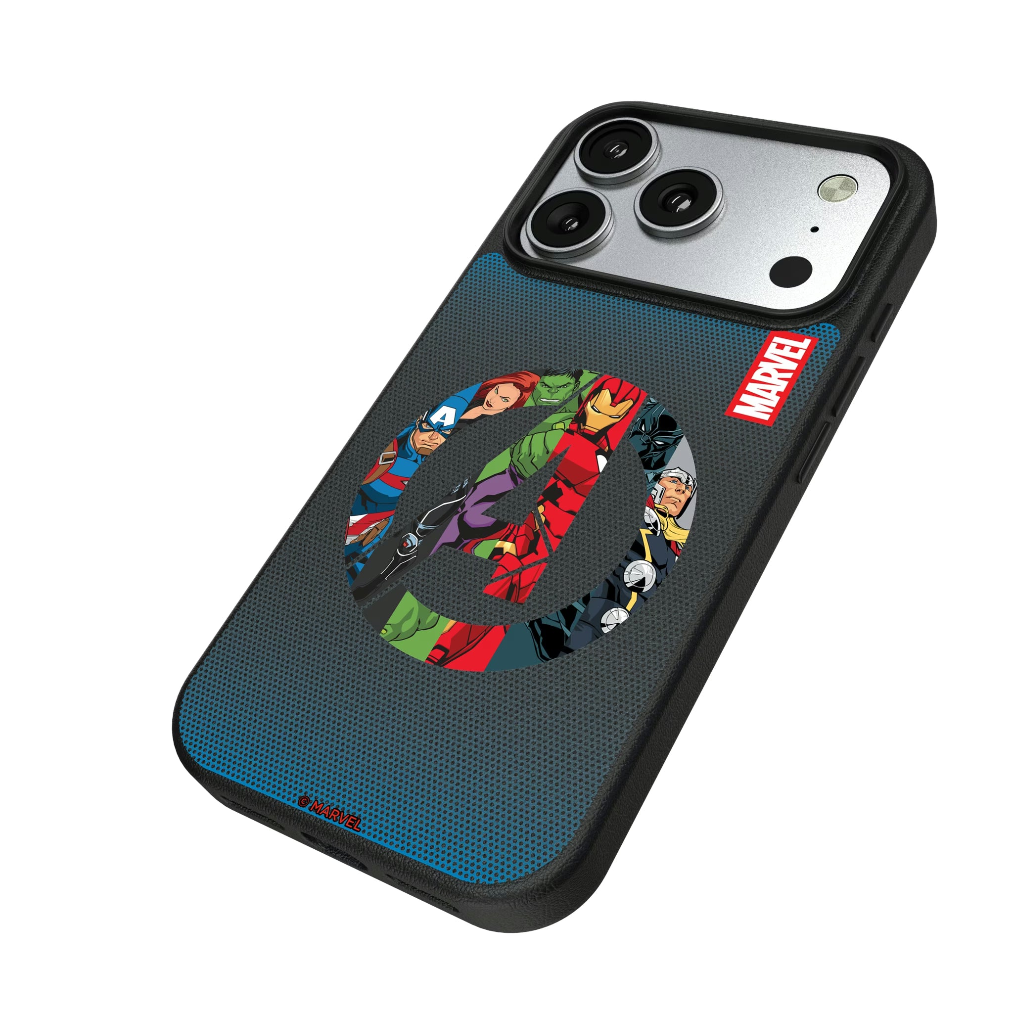 Marvel Avengers Grid iPhone MagSafe Compatible Phone Case for Apple iPhone - Isometric View#Device_iPhone 17 Pro