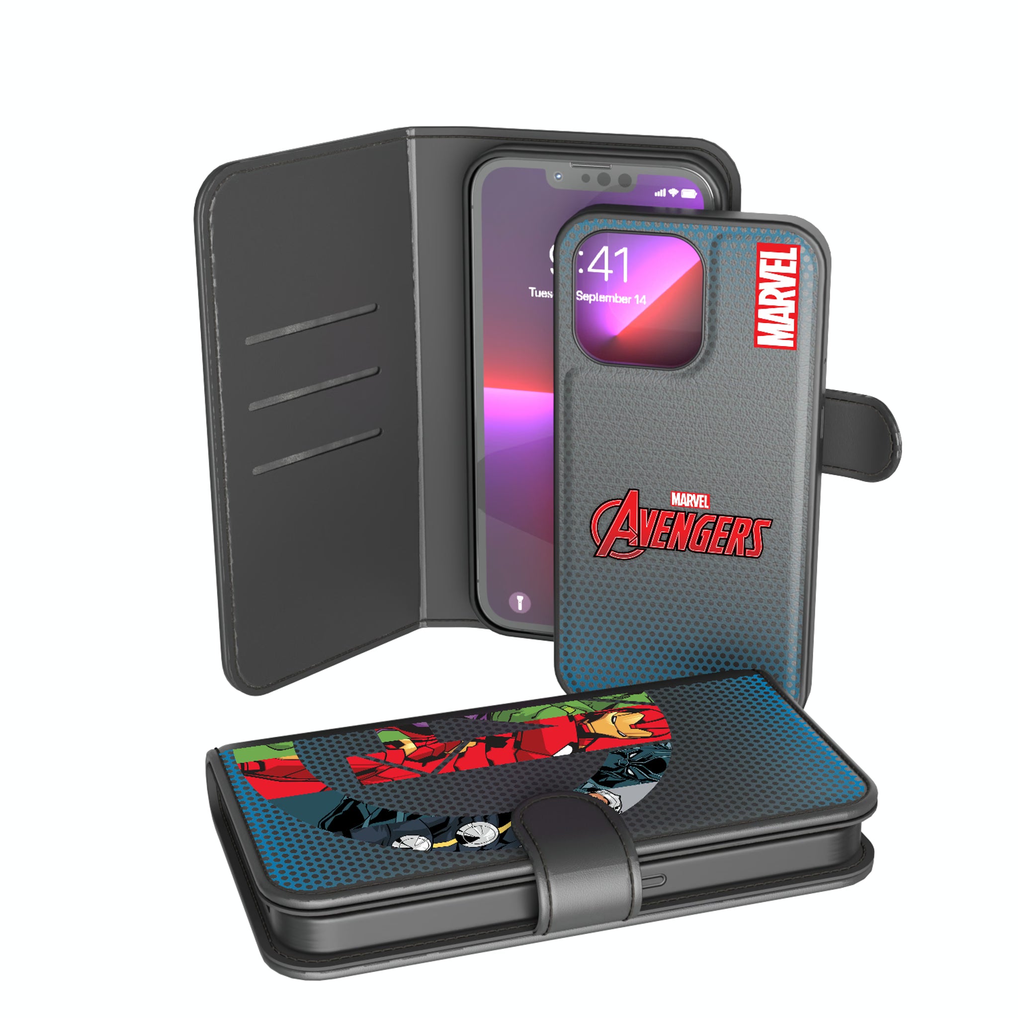 Marvel Avengers Grid iPhone Wallet Phone Case for Apple iPhone