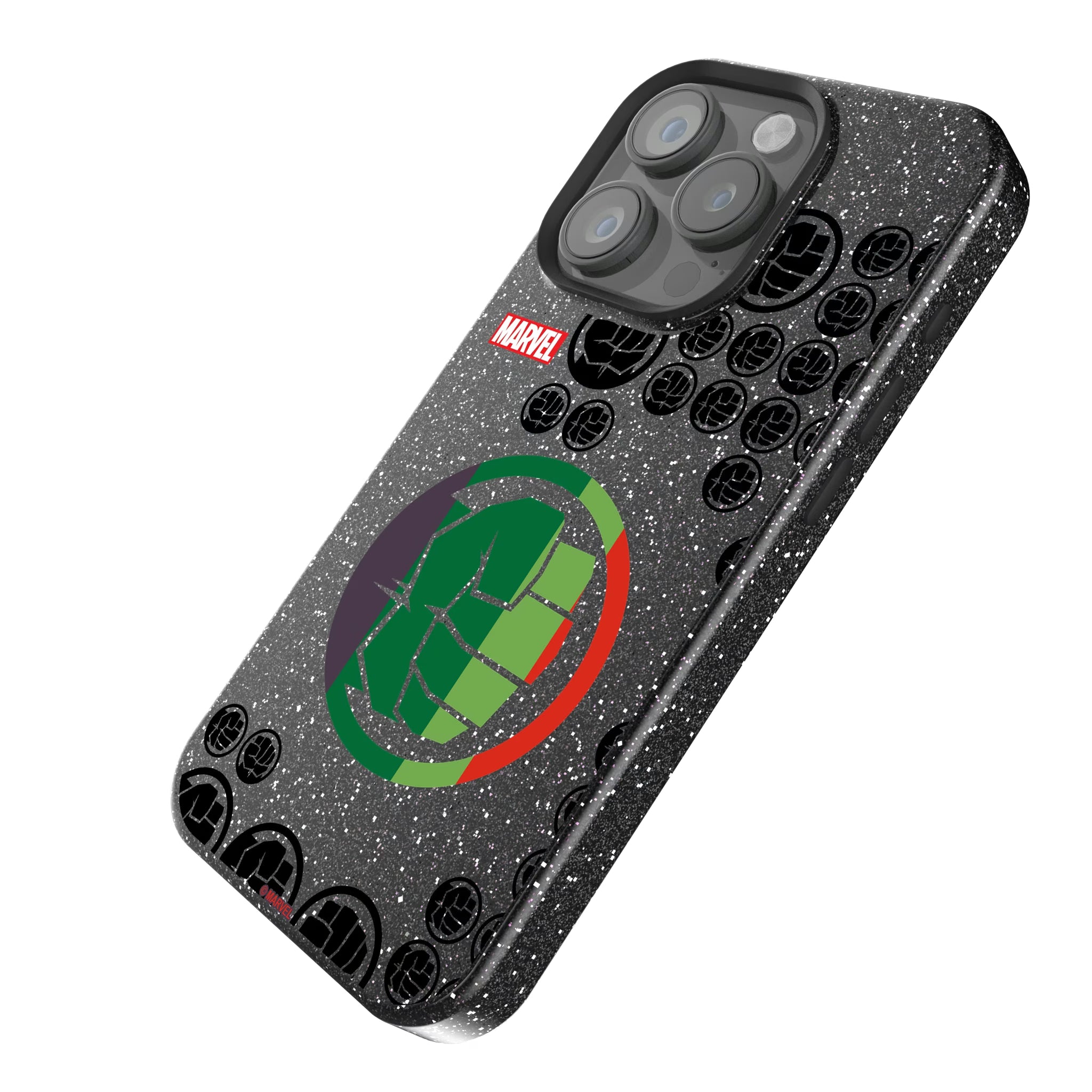 Marvel Avengers Hulk Sigil iPhone Bling Phone Case for Apple iPhone - Isometric View