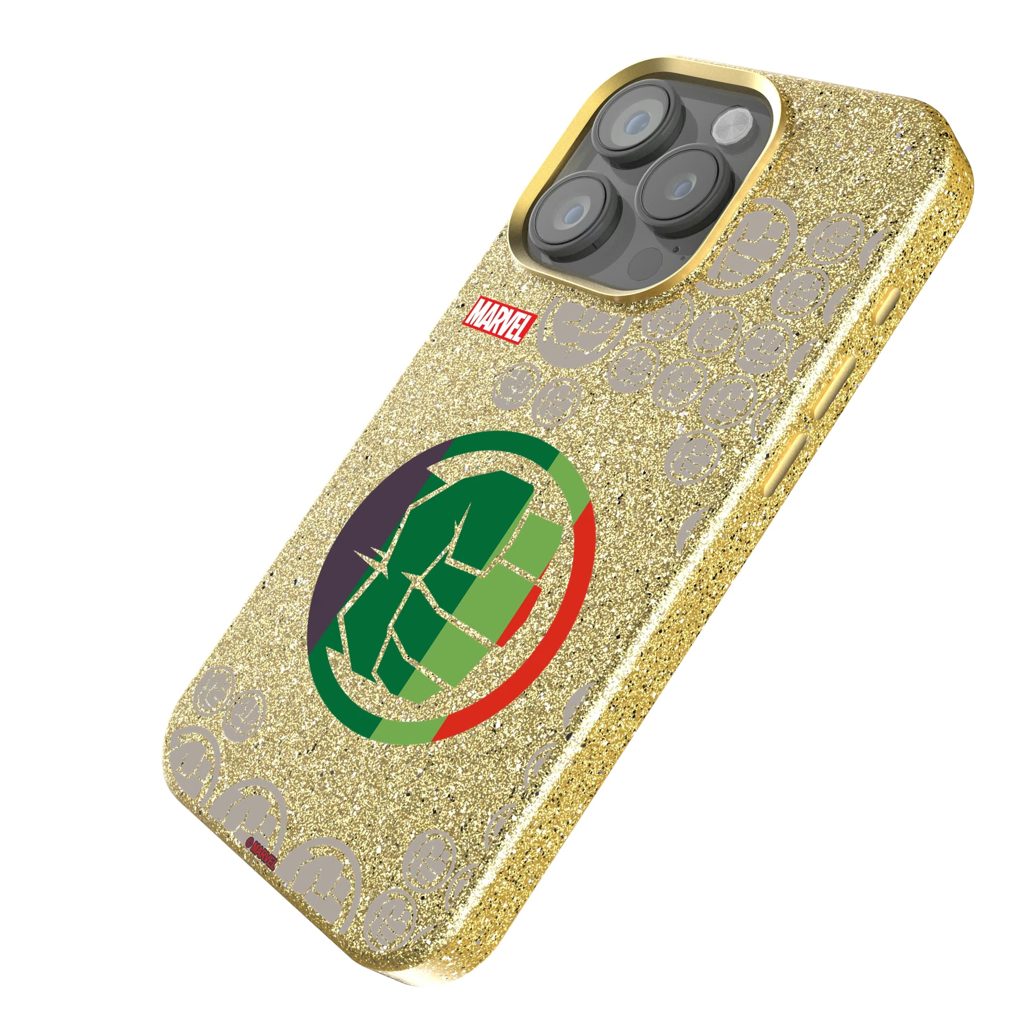 Marvel Avengers Hulk Sigil iPhone Bling Phone Case for Apple iPhone - Isometric View