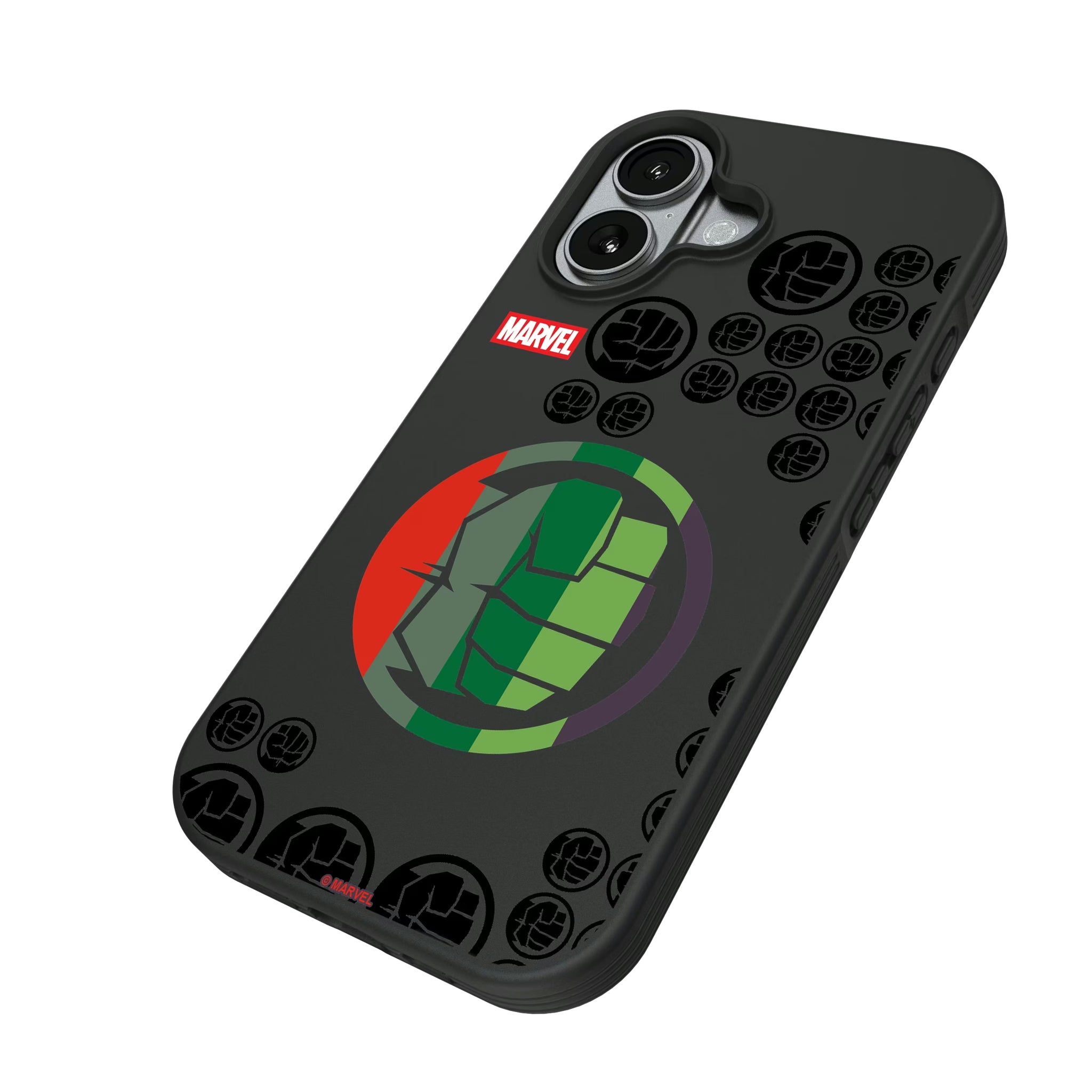 Marvel Avengers Hulk Sigil iPhone Bump Phone Case for Apple iPhone - Isometric View#Device_iPhone 17