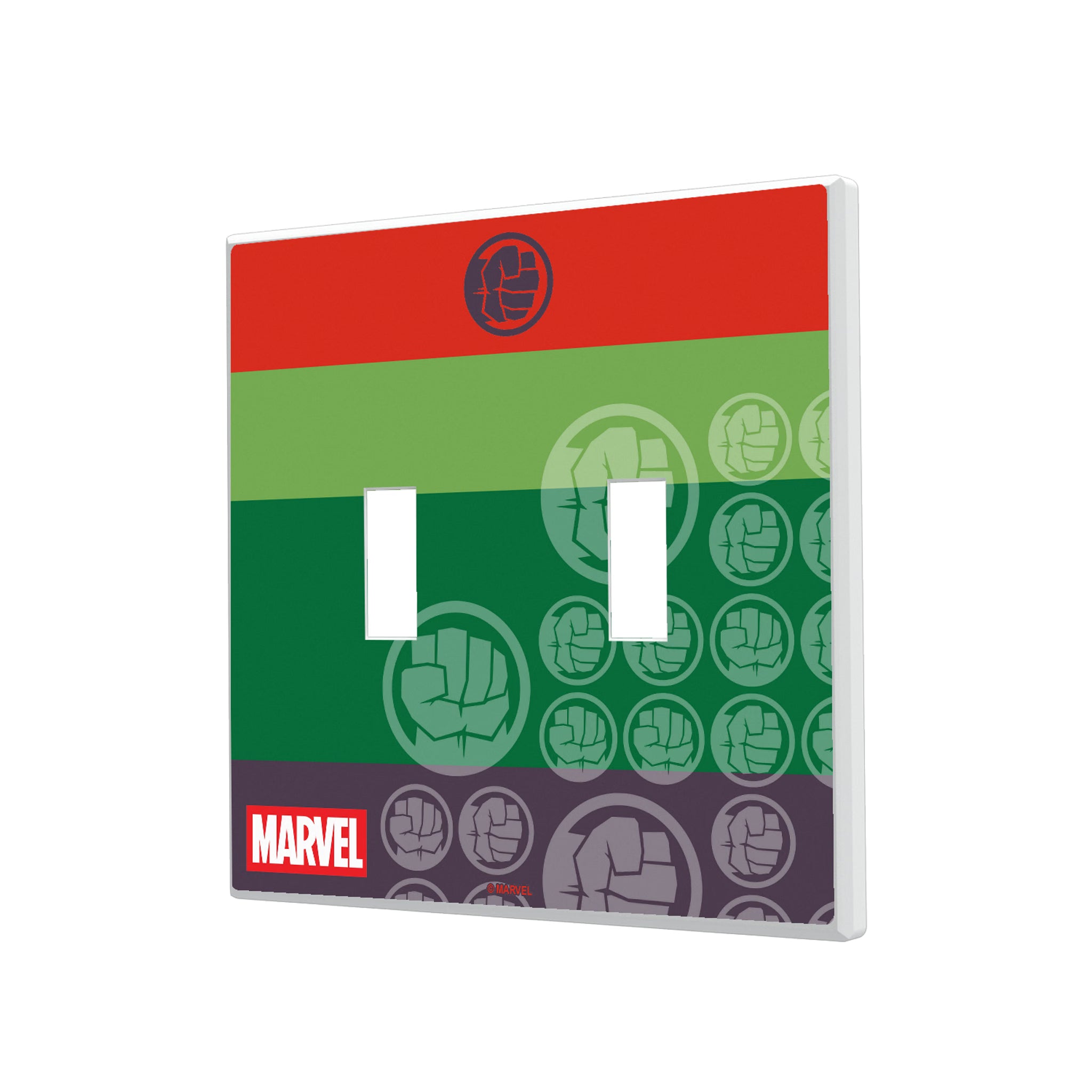 Marvel Avengers Hulk Sigil Hidden-Screw Light Switch Plate#Style_Double Toggle