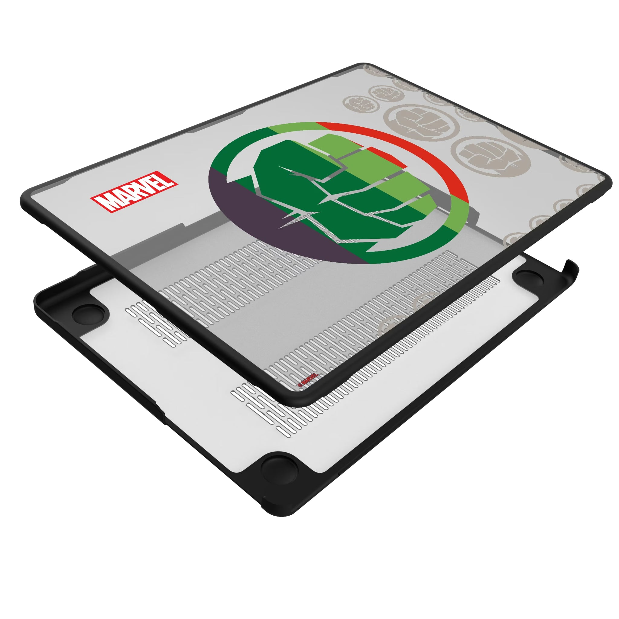 Marvel Avengers Hulk Sigil MacBook Laptop Case for Apple MacBook - Isometric View#Device_MacBook Pro (14-inch, 2021) / MacBook Pro (14-inch, 2023) / MacBook Pro (14-inch, 2024)
