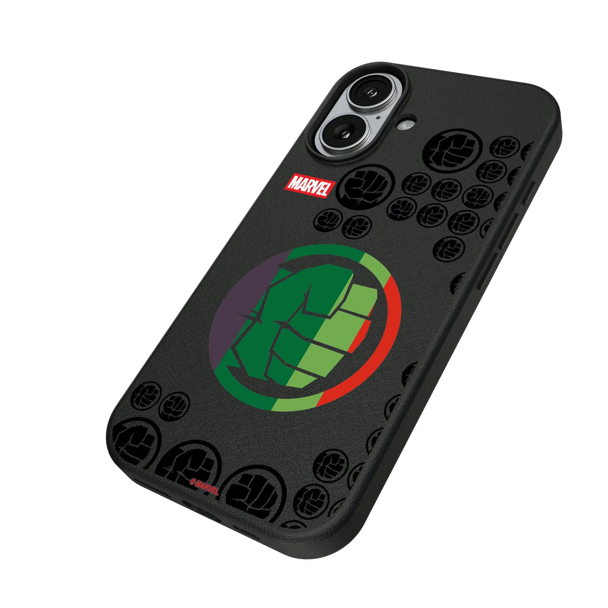 Marvel Avengers Hulk Sigil iPhone MagSafe Compatible Phone Case for Apple iPhone - Isometric View#Device_iPhone 17