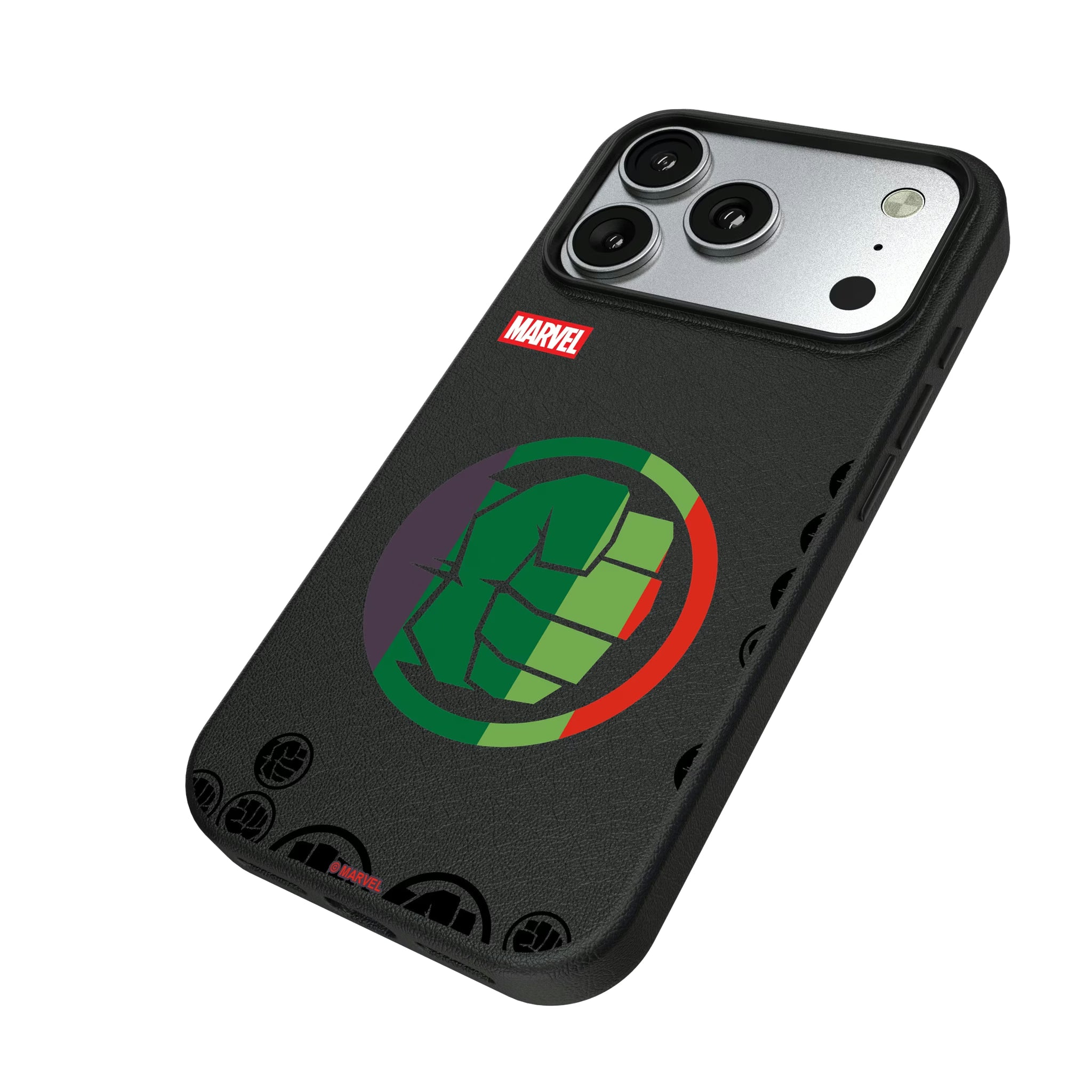 Marvel Avengers Hulk Sigil iPhone MagSafe Compatible Phone Case for Apple iPhone - Isometric View#Device_iPhone 17 Pro