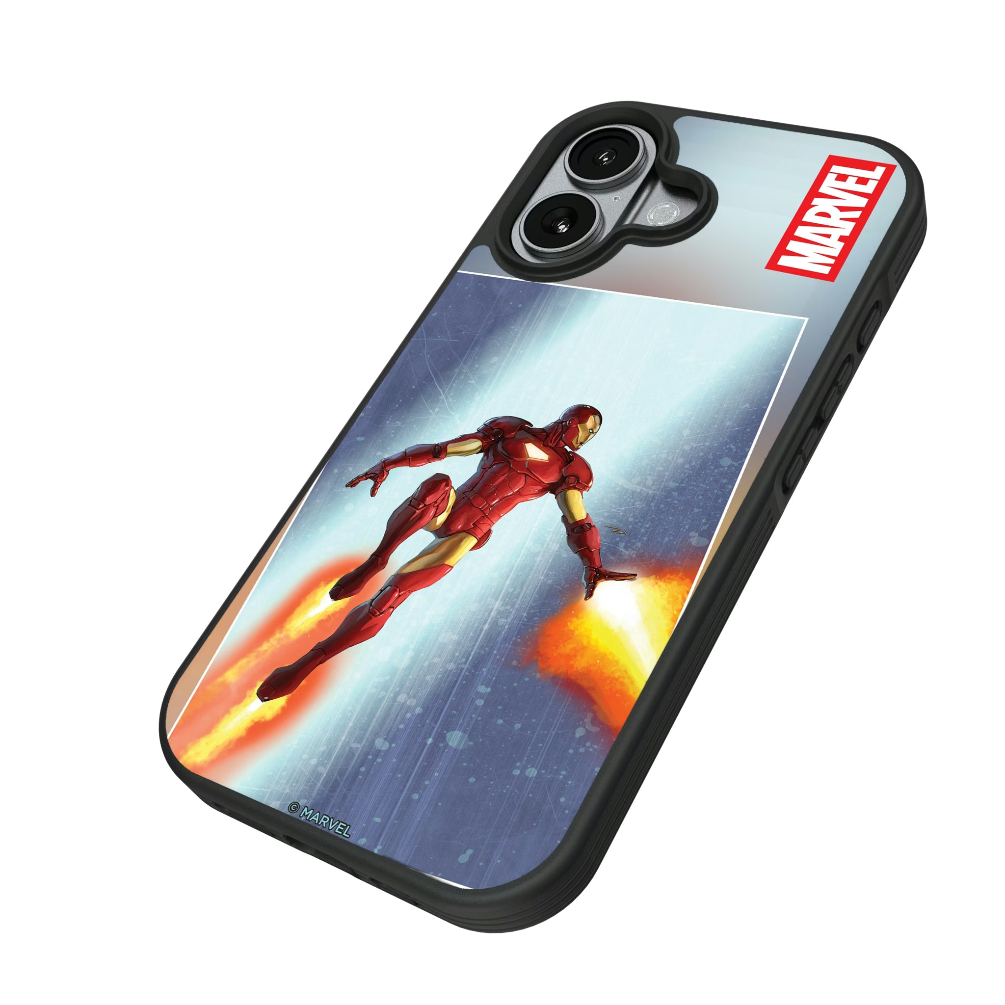 Marvel Avengers Iron Man Cover Art iPhone Bump Phone Case for Apple iPhone - Isometric View#Device_iPhone 17