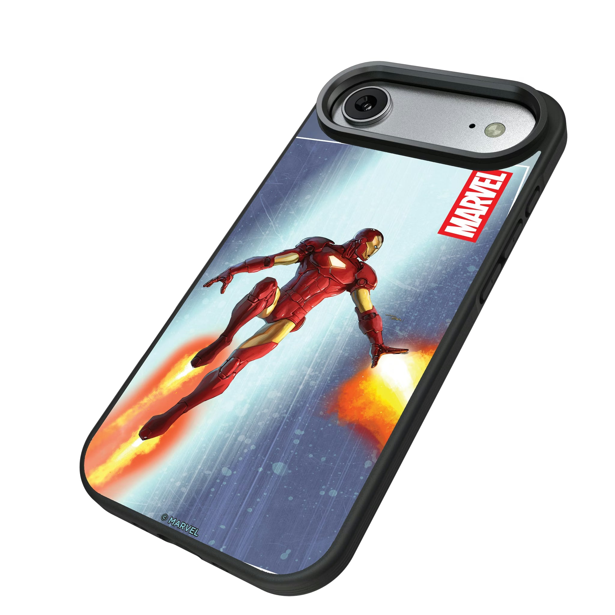 Marvel Avengers Iron Man Cover Art iPhone Bump Phone Case for Apple iPhone - Isometric View#Device_iPhone Air