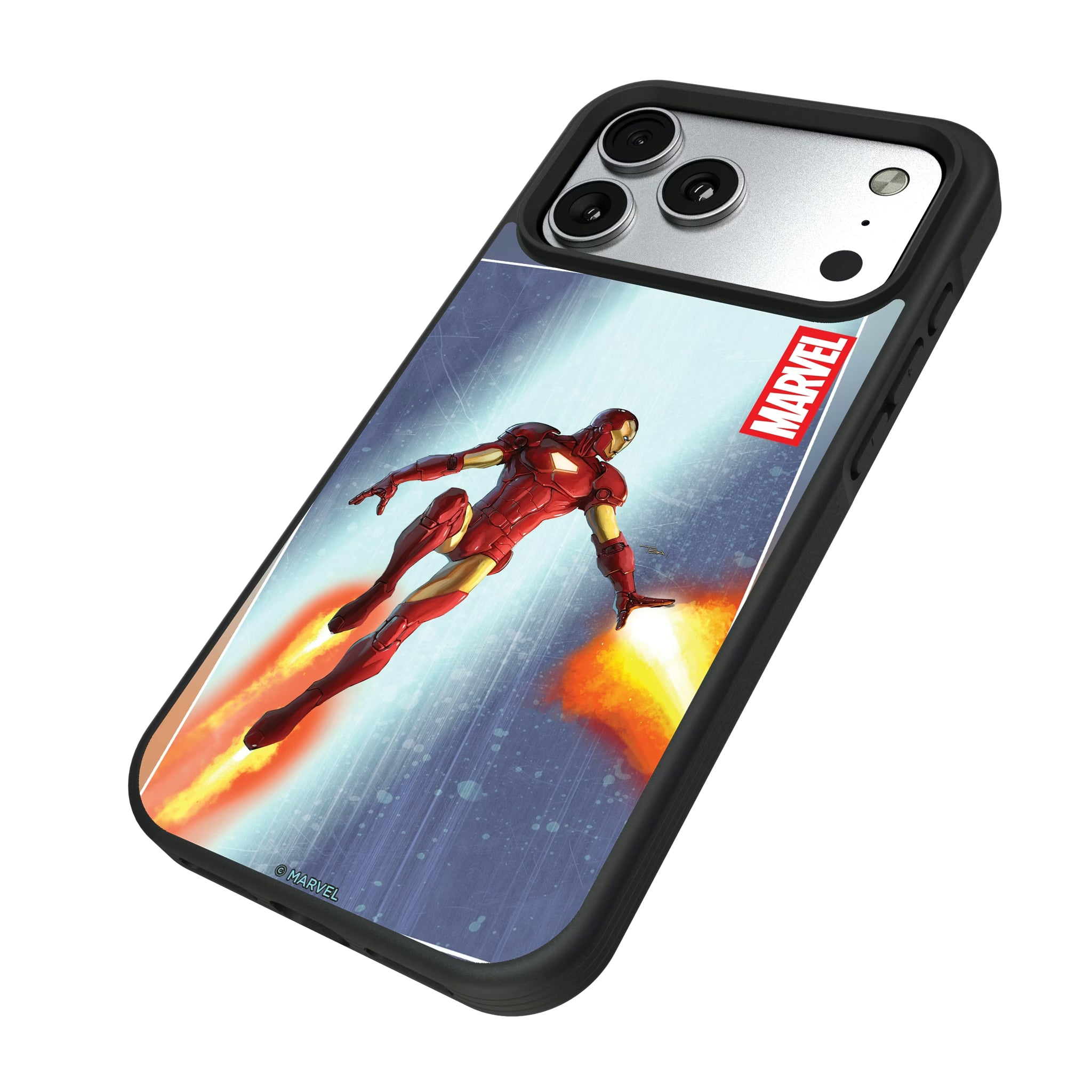 Marvel Avengers Iron Man Cover Art iPhone Bump Phone Case for Apple iPhone - Isometric View#Device_iPhone 17 Pro Max