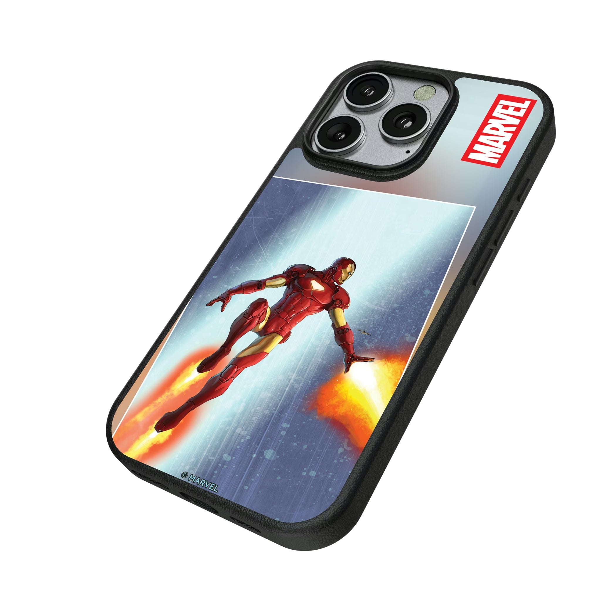 Marvel Avengers Iron Man Cover Art iPhone MagSafe Compatible Phone Case for Apple iPhone - Isometric View