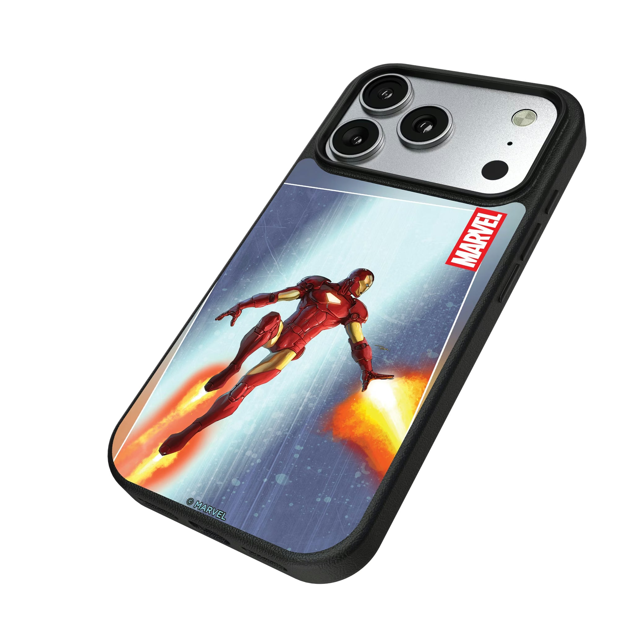 Marvel Avengers Iron Man Cover Art iPhone MagSafe Compatible Phone Case for Apple iPhone - Isometric View#Device_iPhone 17 Pro