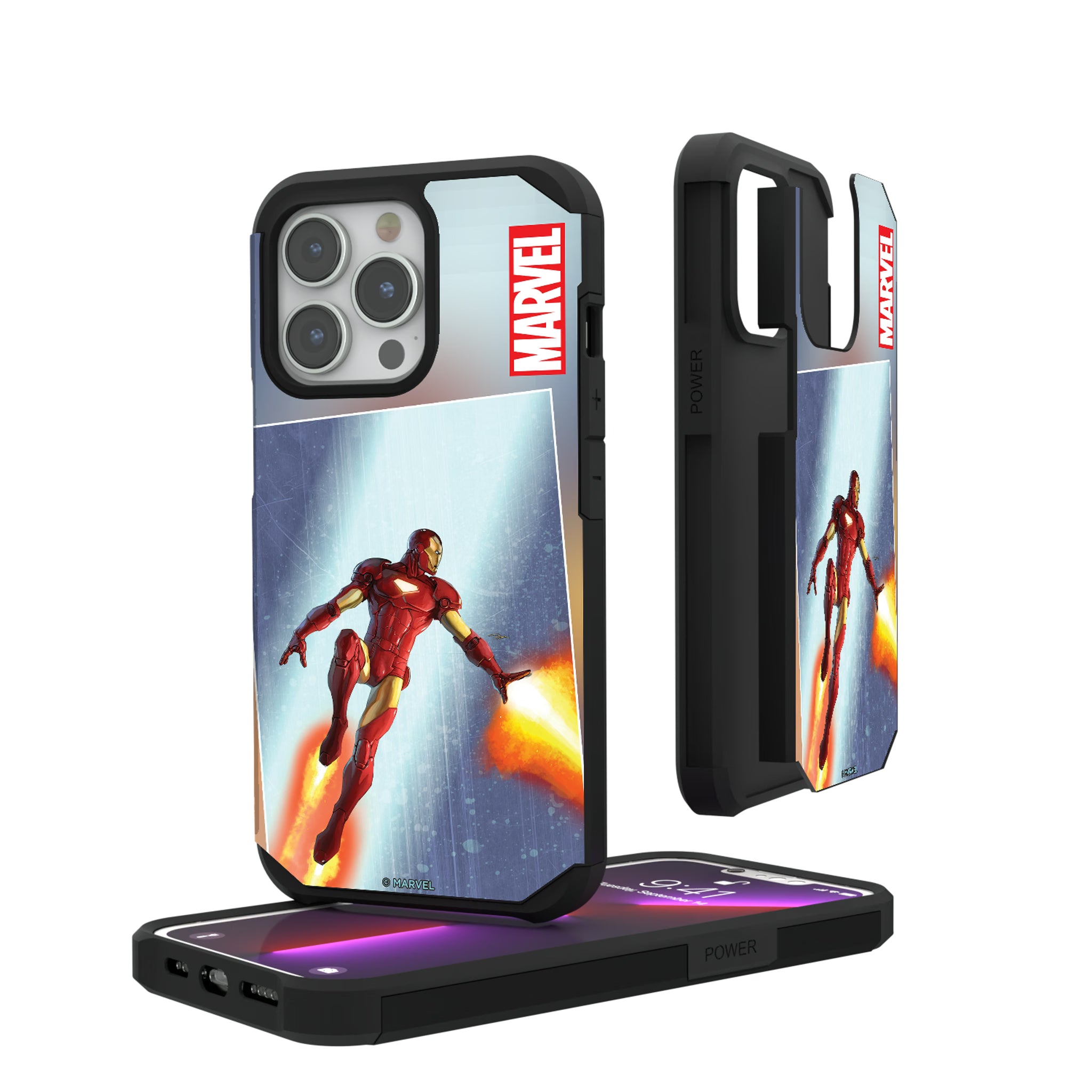 Marvel Avengers Iron Man Cover Art iPhone Rugged Phone Case for Apple iPhone#Device_iPhone 13 Pro