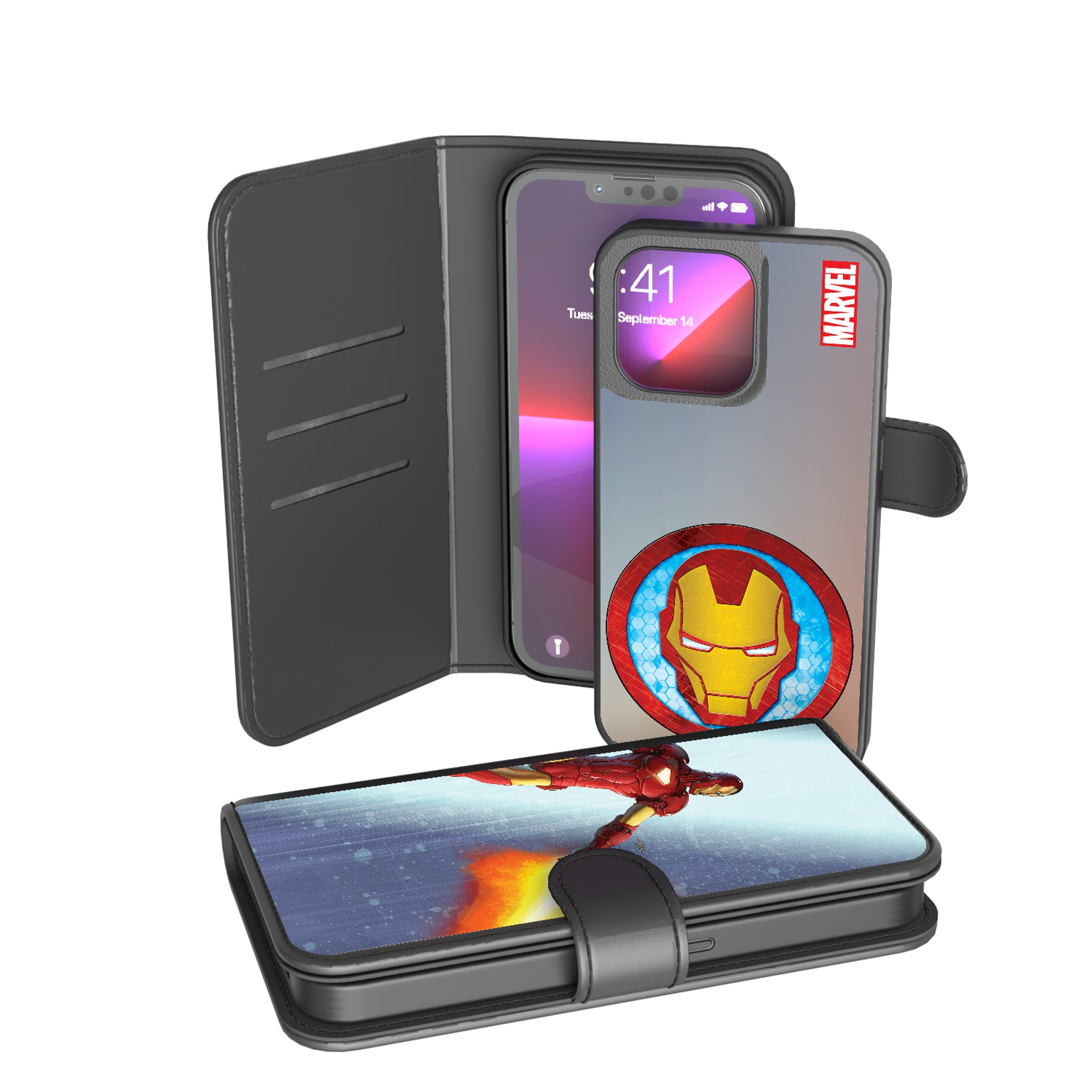 Marvel Avengers Iron Man Cover Art iPhone Wallet Phone Case for Apple iPhone