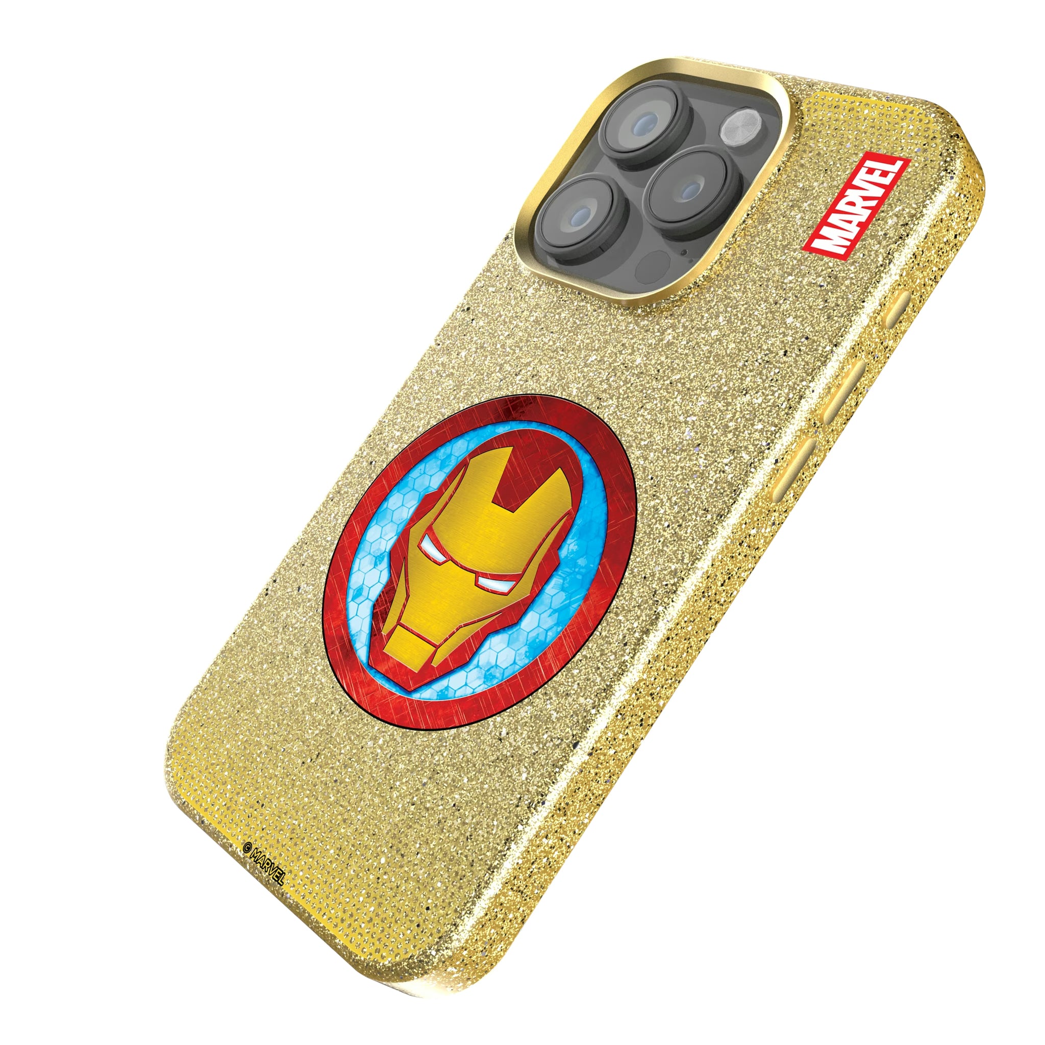 Marvel Avengers Iron Man Grid iPhone Bling Phone Case for Apple iPhone - Isometric View