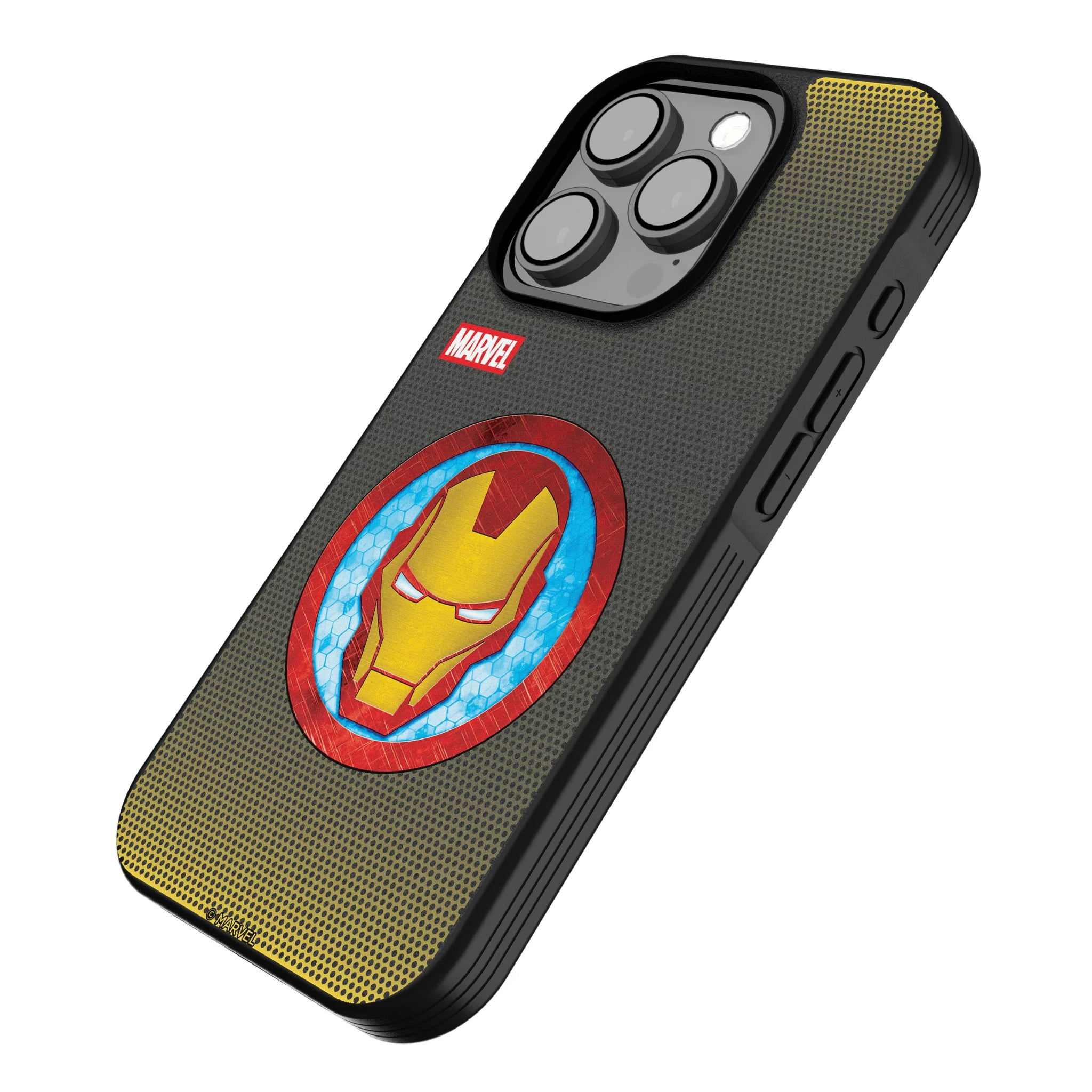 Marvel Avengers Iron Man Grid iPhone Bump Phone Case for Apple iPhone - Isometric View