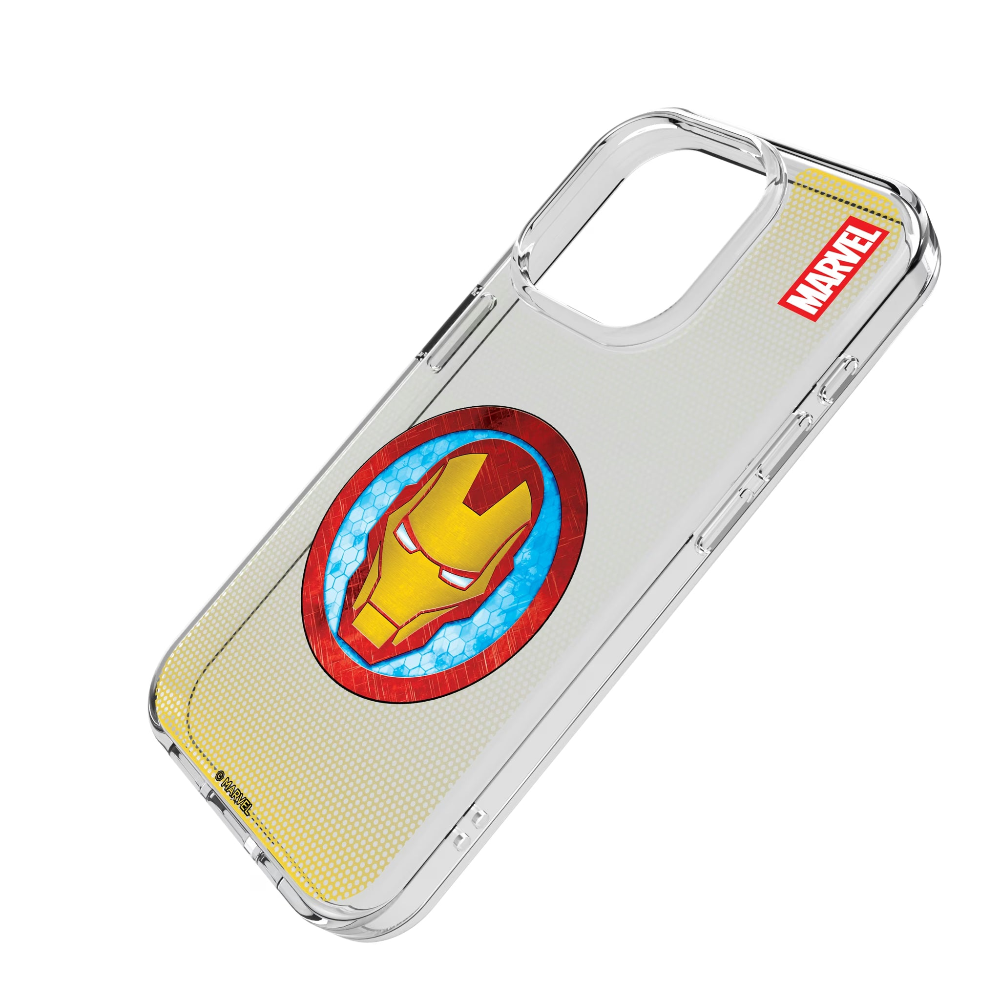 Marvel Avengers Iron Man Grid iPhone Clear Phone Case for Apple iPhone - Isometric View