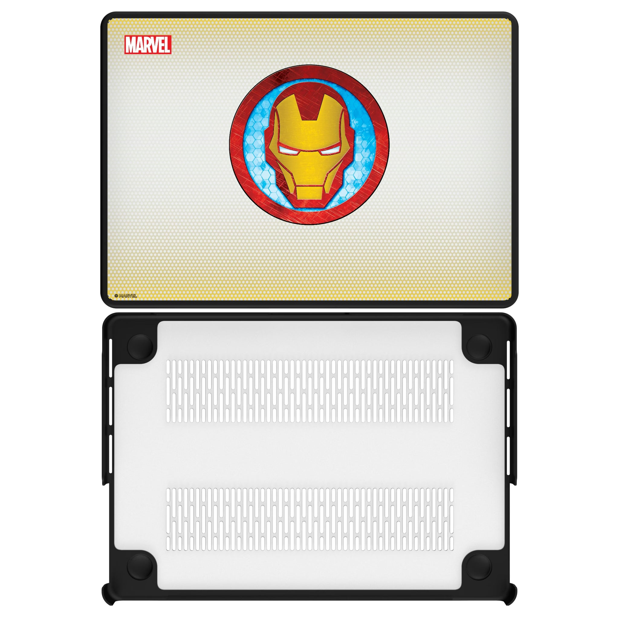 Marvel Avengers Iron Man Grid MacBook Laptop Case for Apple MacBook#Device_MacBook Pro (14-inch, 2021) / MacBook Pro (14-inch, 2023) / MacBook Pro (14-inch, 2024)