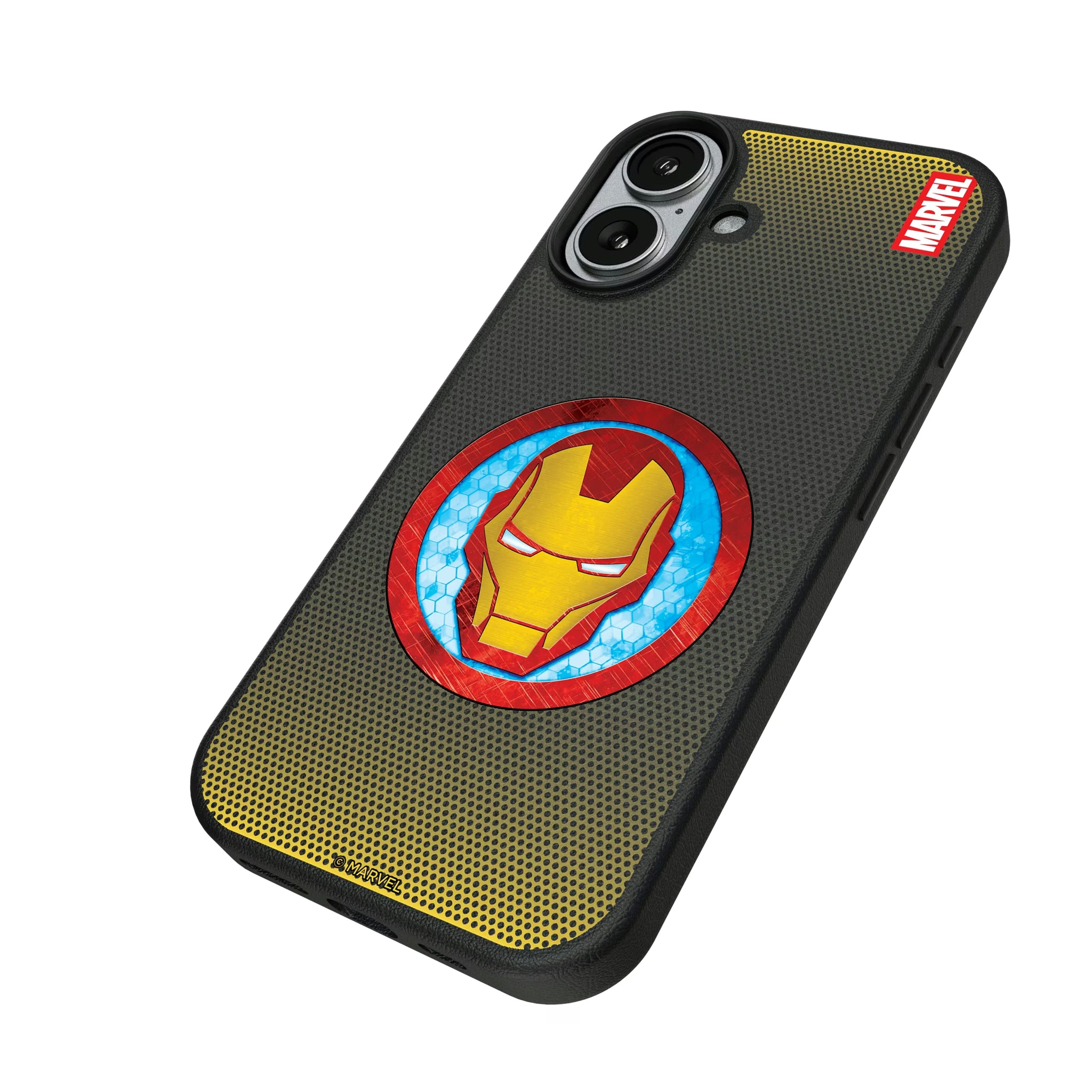 Marvel Avengers Iron Man Grid iPhone MagSafe Compatible Phone Case for Apple iPhone - Isometric View#Device_iPhone 17